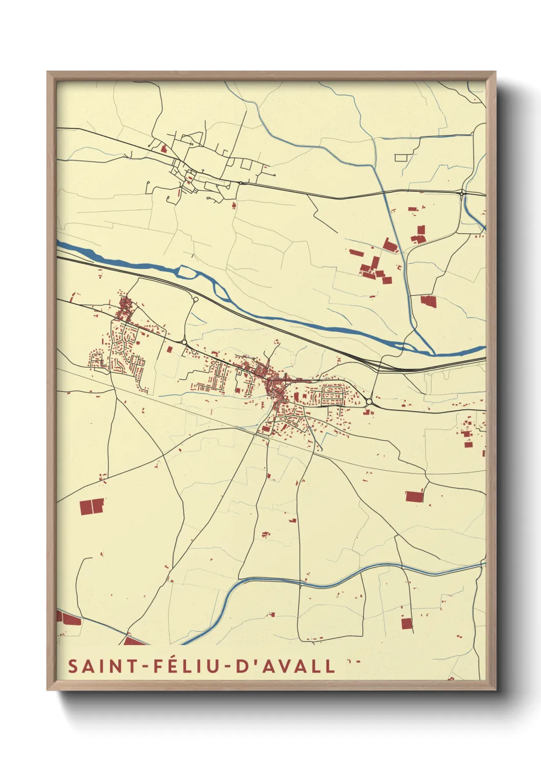 Un poster carteSaint-Féliu-d'Avall
