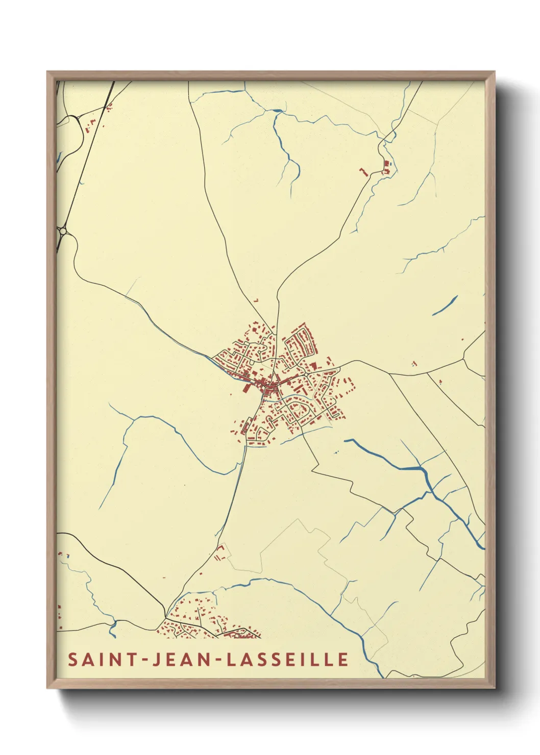 Un poster carteSaint-Jean-Lasseille