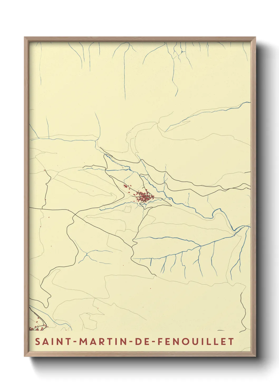 Un poster carteSaint-Martin-de-Fenouillet