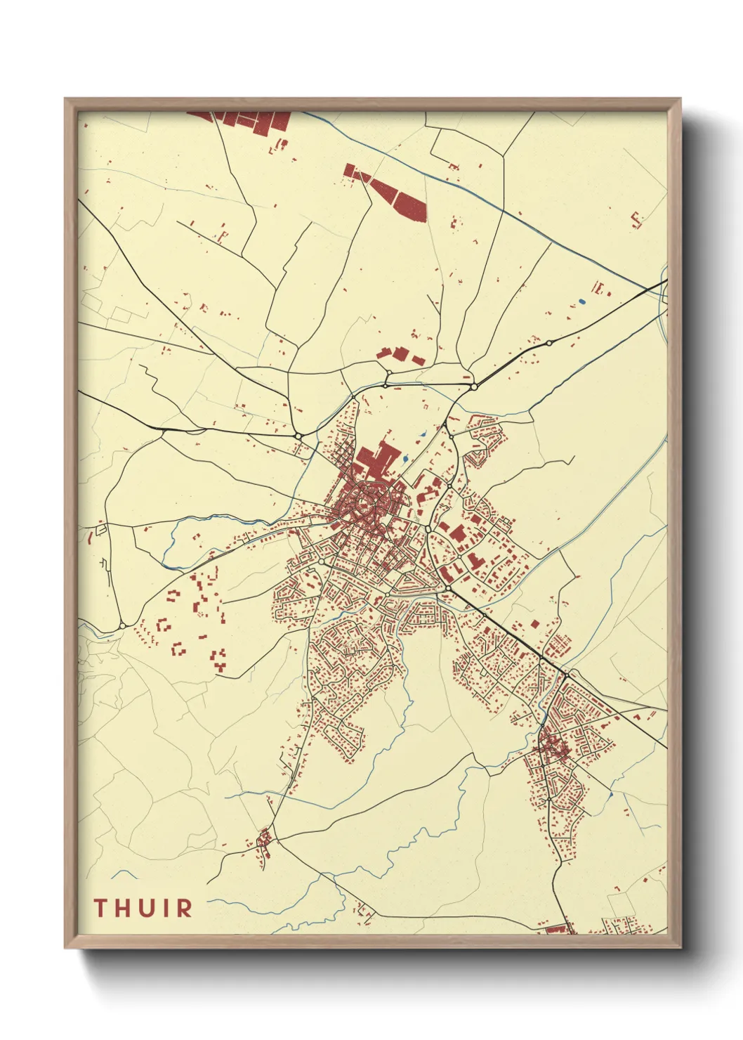 Une affiche de carte sur Thuir