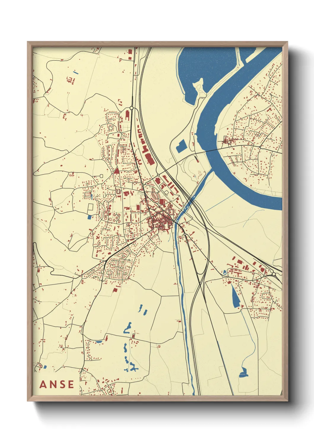 Une affiche de carte sur Anse