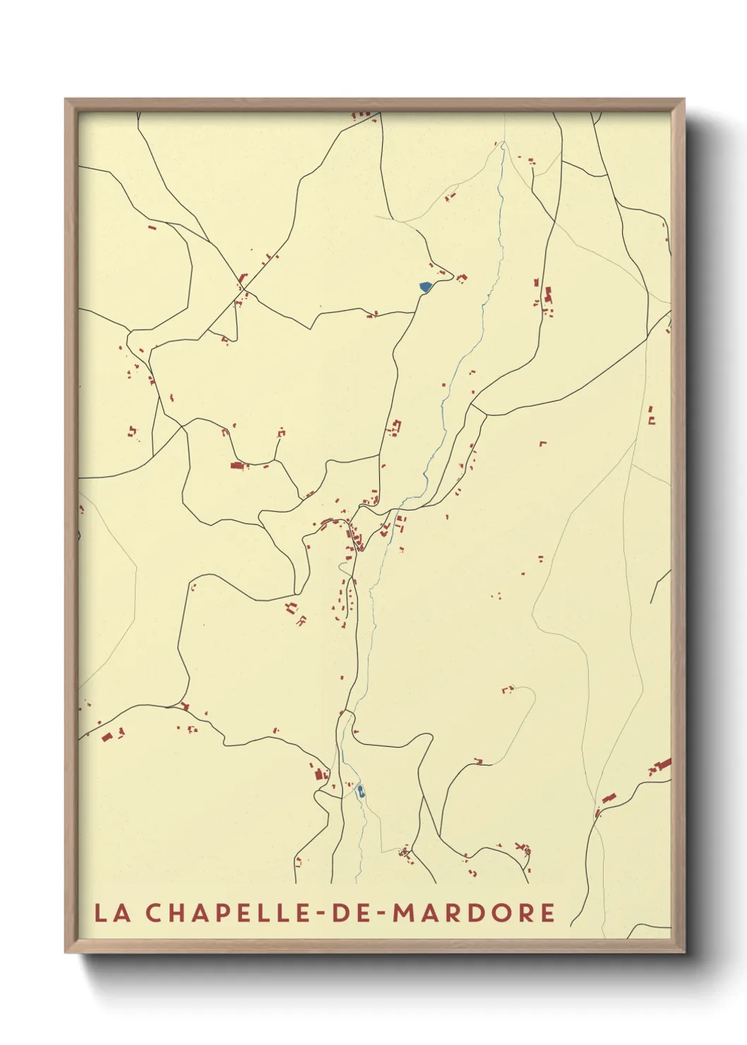 Une affiche de carte sur La Chapelle-de-Mardore