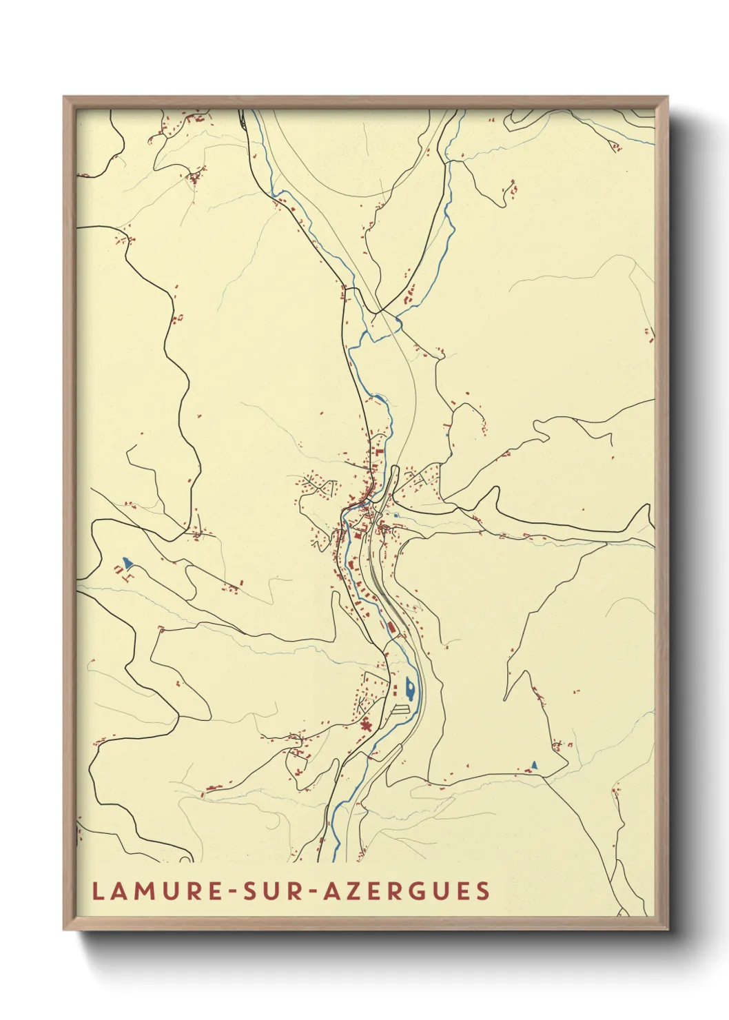Un poster carteLamure-sur-Azergues