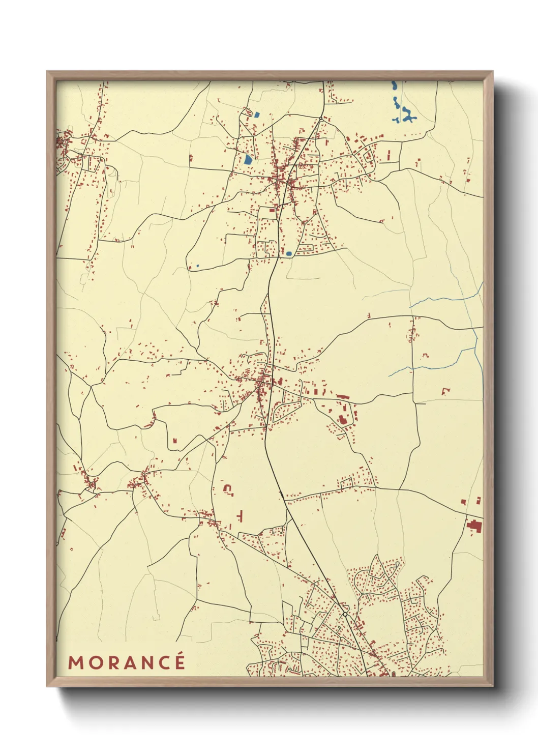 Une affiche de carte sur Morancé