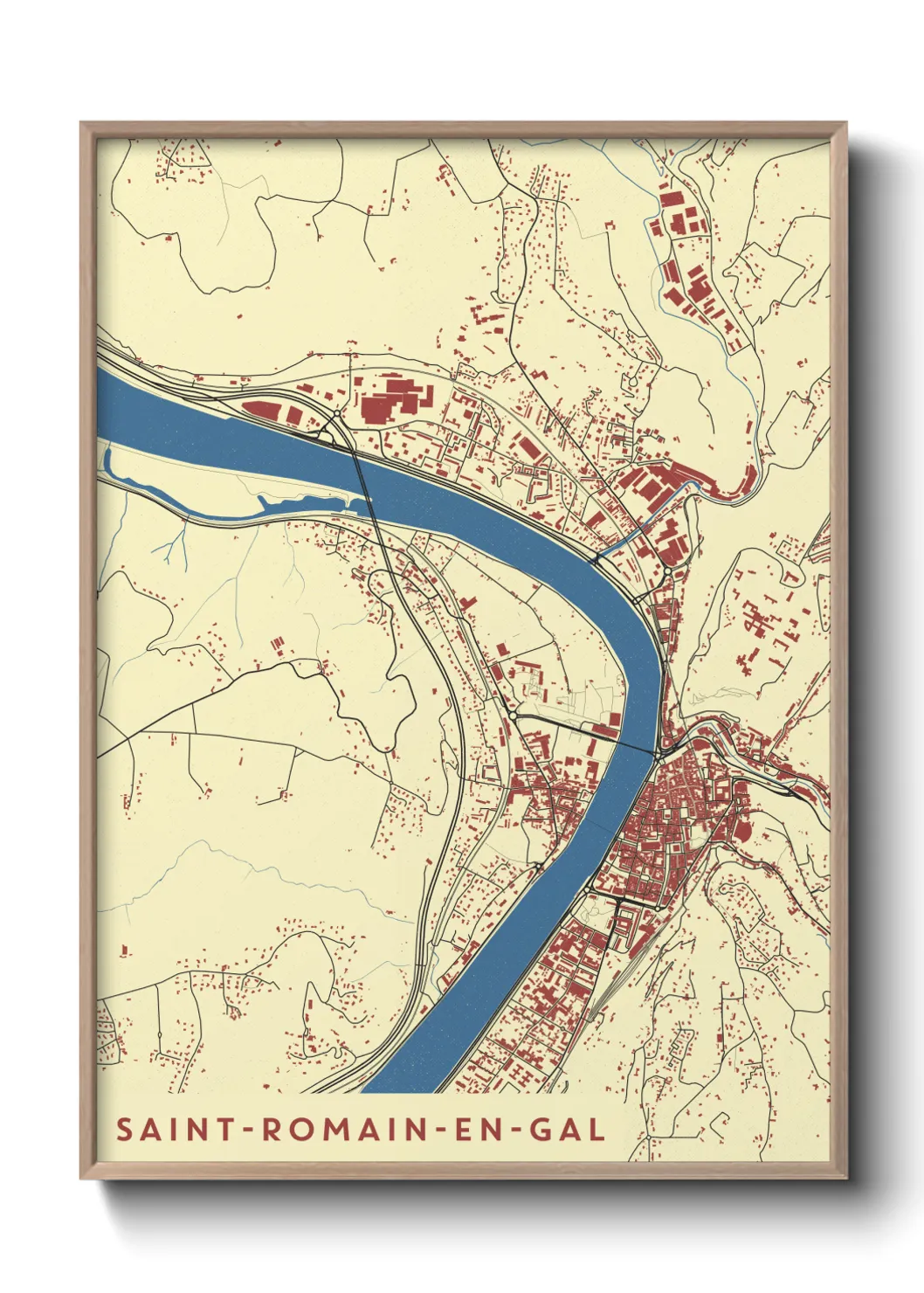 Un poster carteSaint-Romain-en-Gal