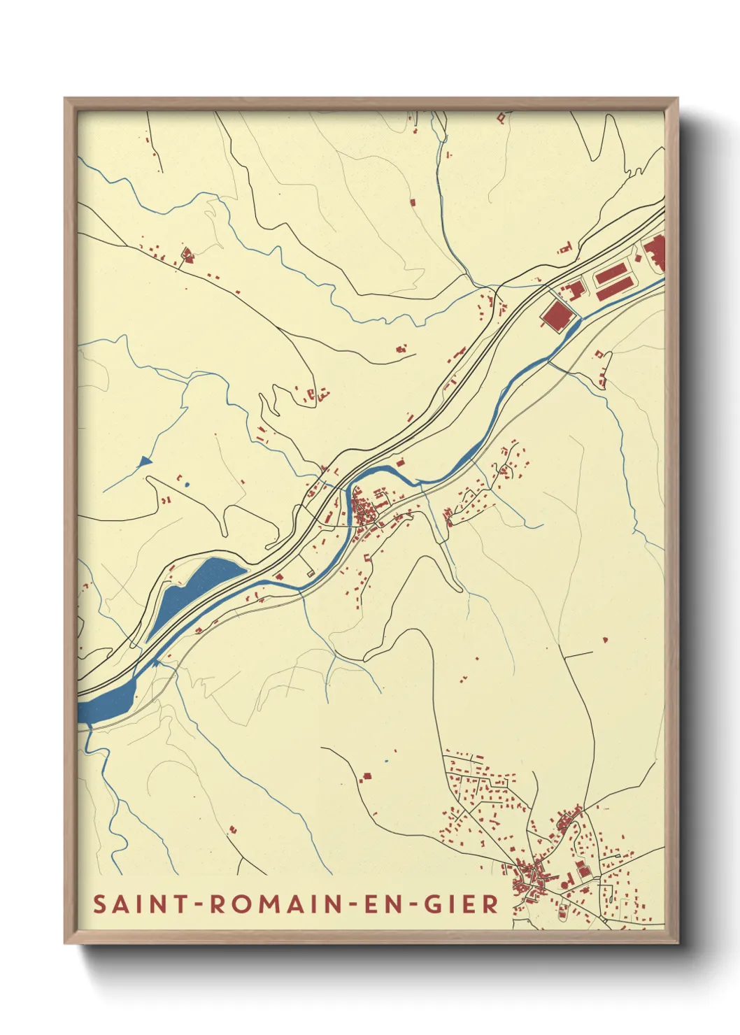 Un poster carteSaint-Romain-en-Gier