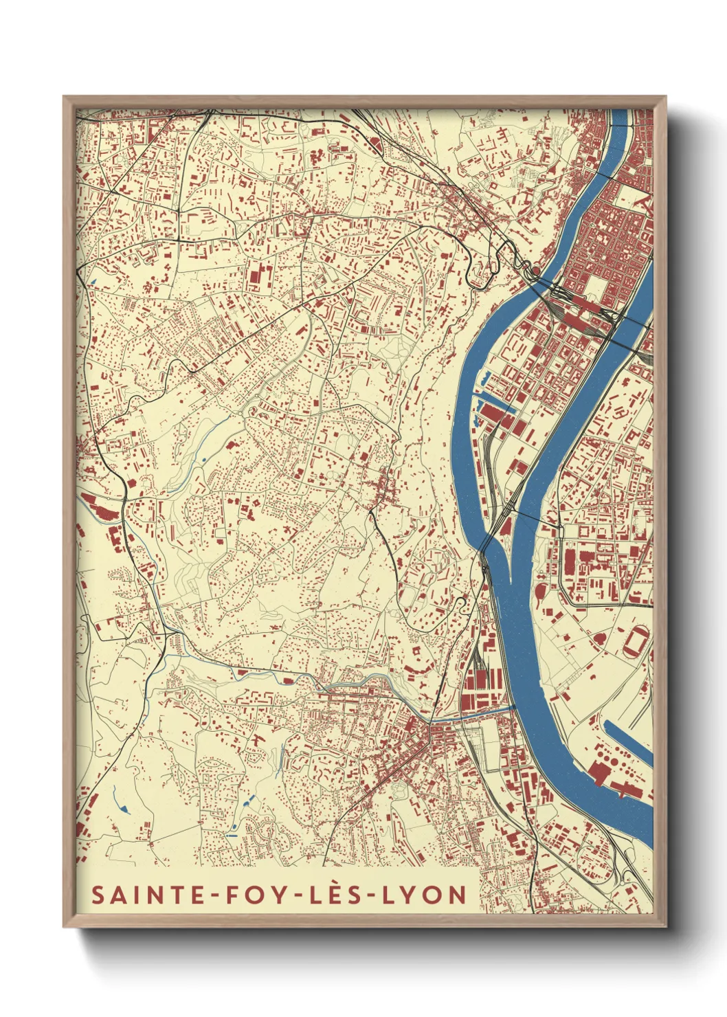 Un poster carteSainte-Foy-lès-Lyon