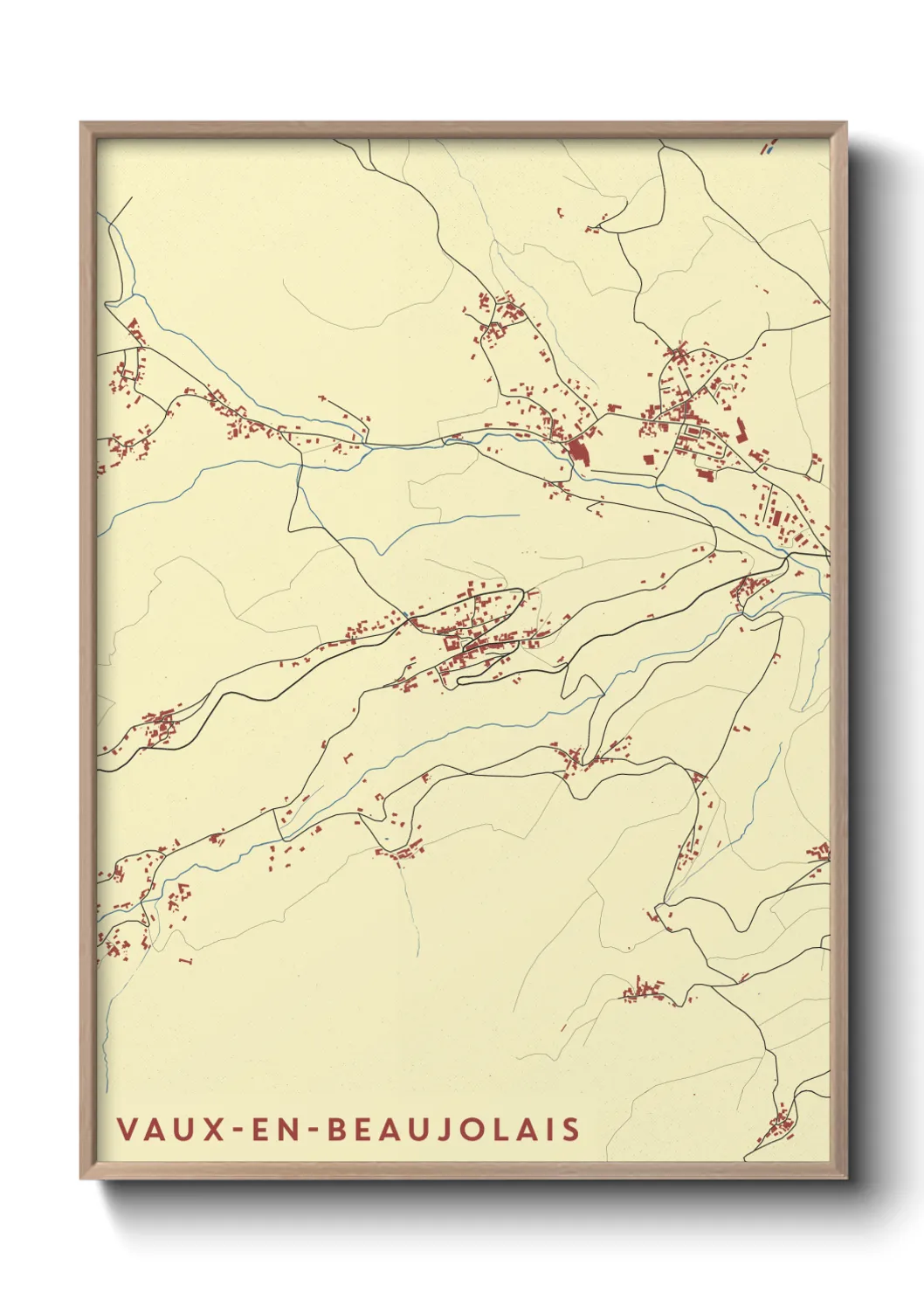 Un poster carteVaux-en-Beaujolais