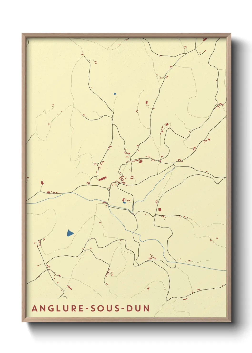 Un poster carteAnglure-sous-Dun