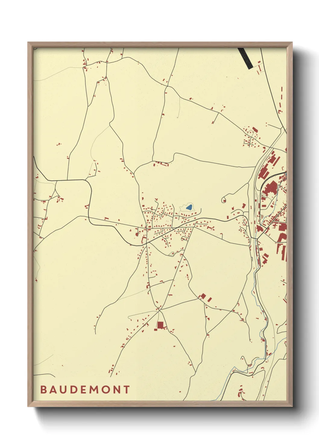 Une affiche de carte sur Baudemont