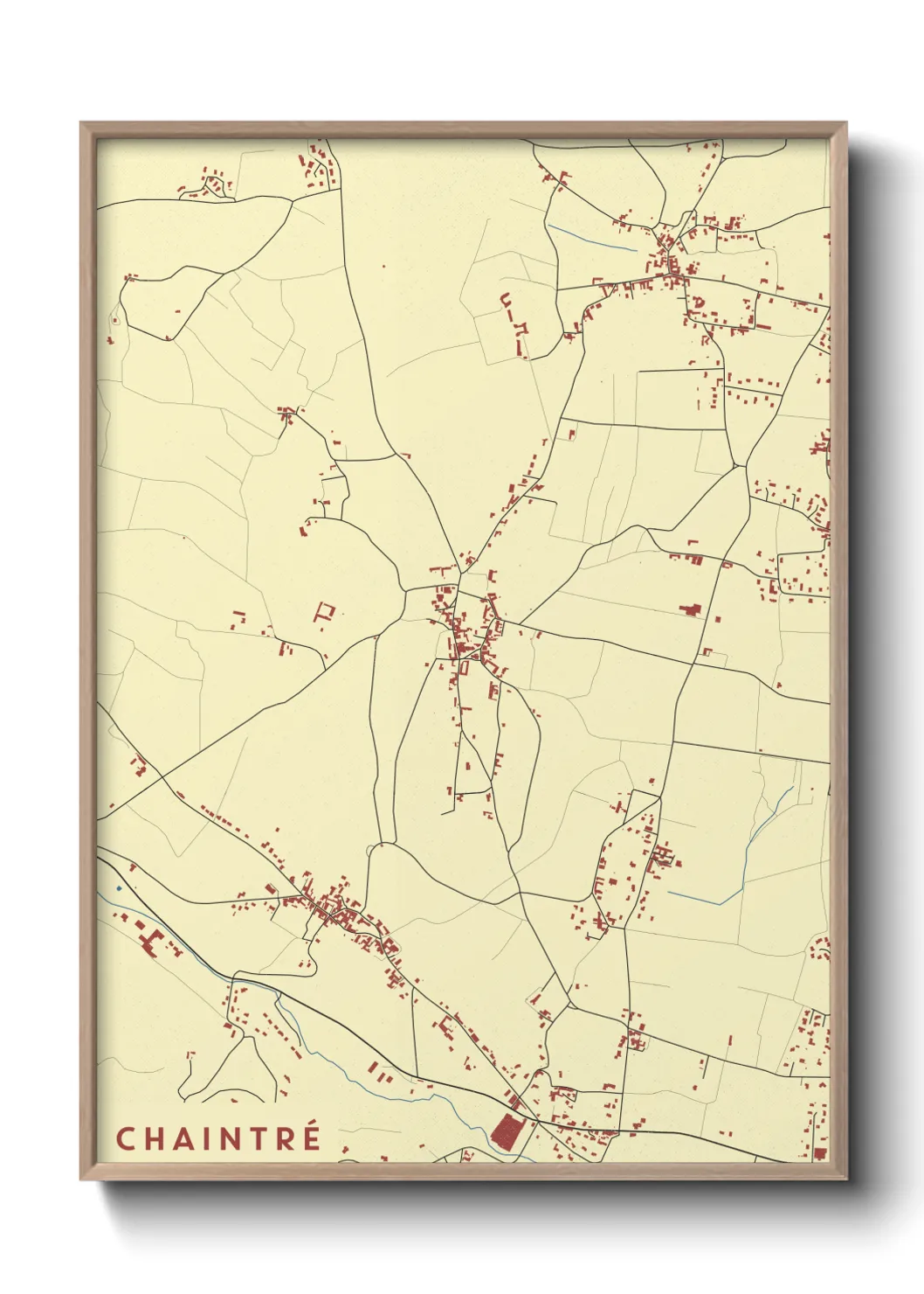Une affiche de carte sur Chaintré
