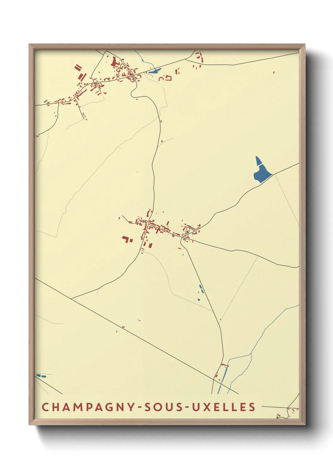 Un poster carteChampagny-sous-Uxelles
