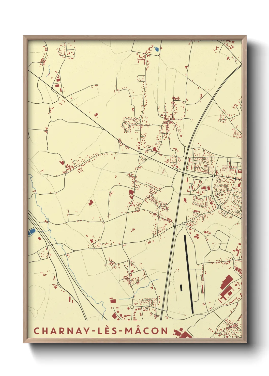 Un poster carteCharnay-lès-Mâcon