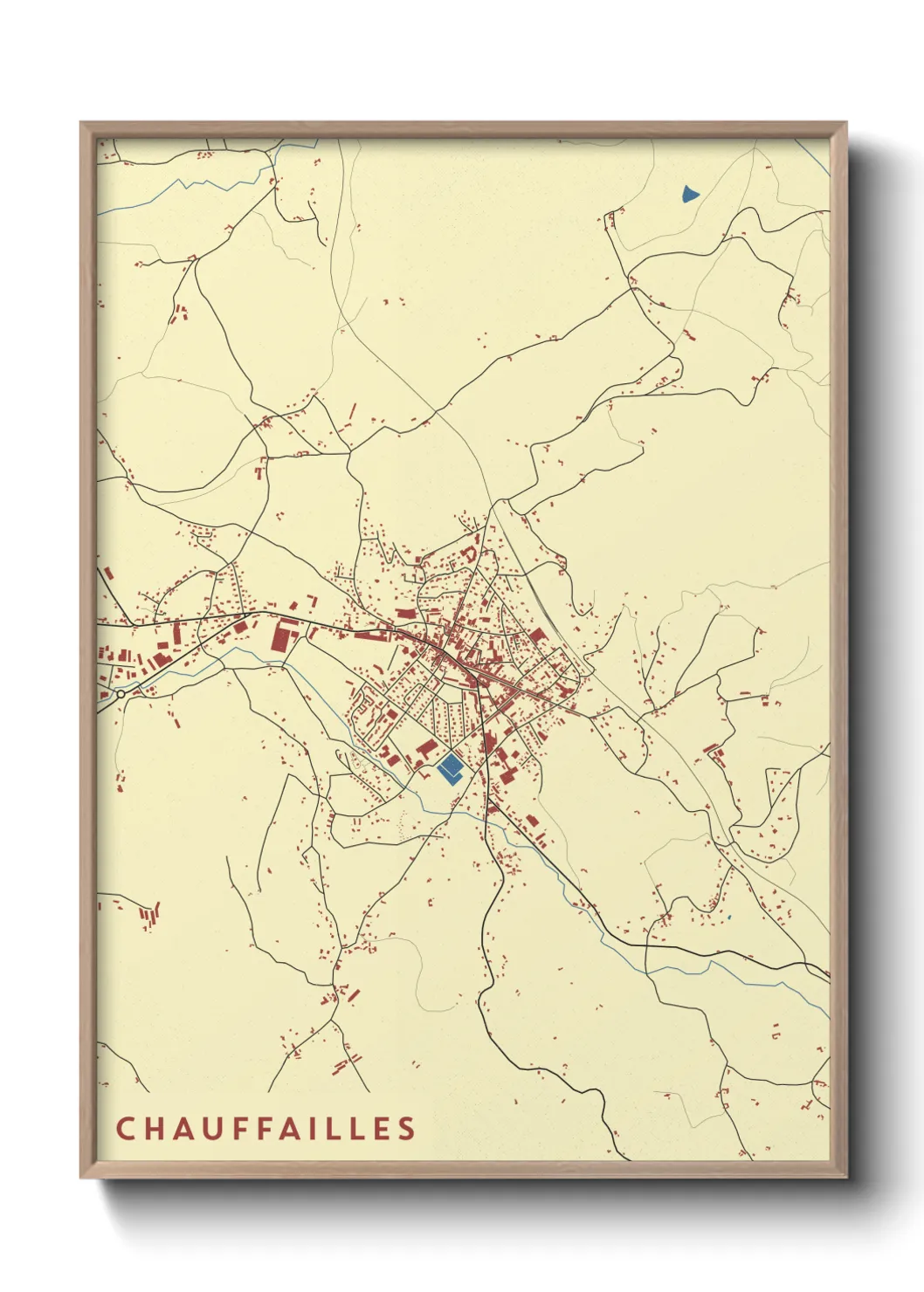 Une affiche de carte sur Chauffailles