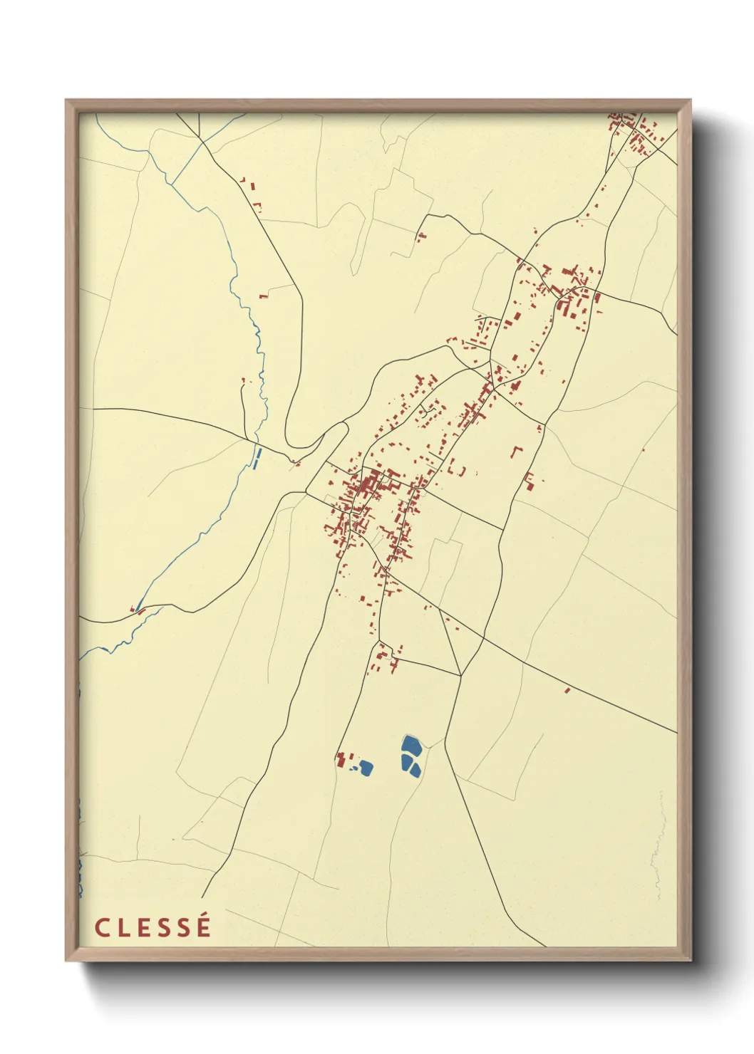 Une affiche de carte sur Clessé