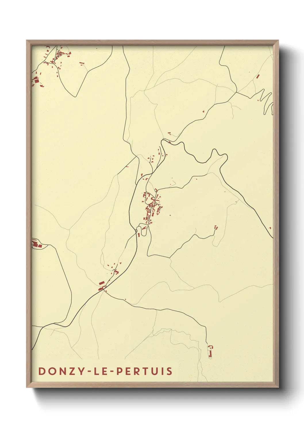 Une affiche de carte sur Donzy-le-Pertuis