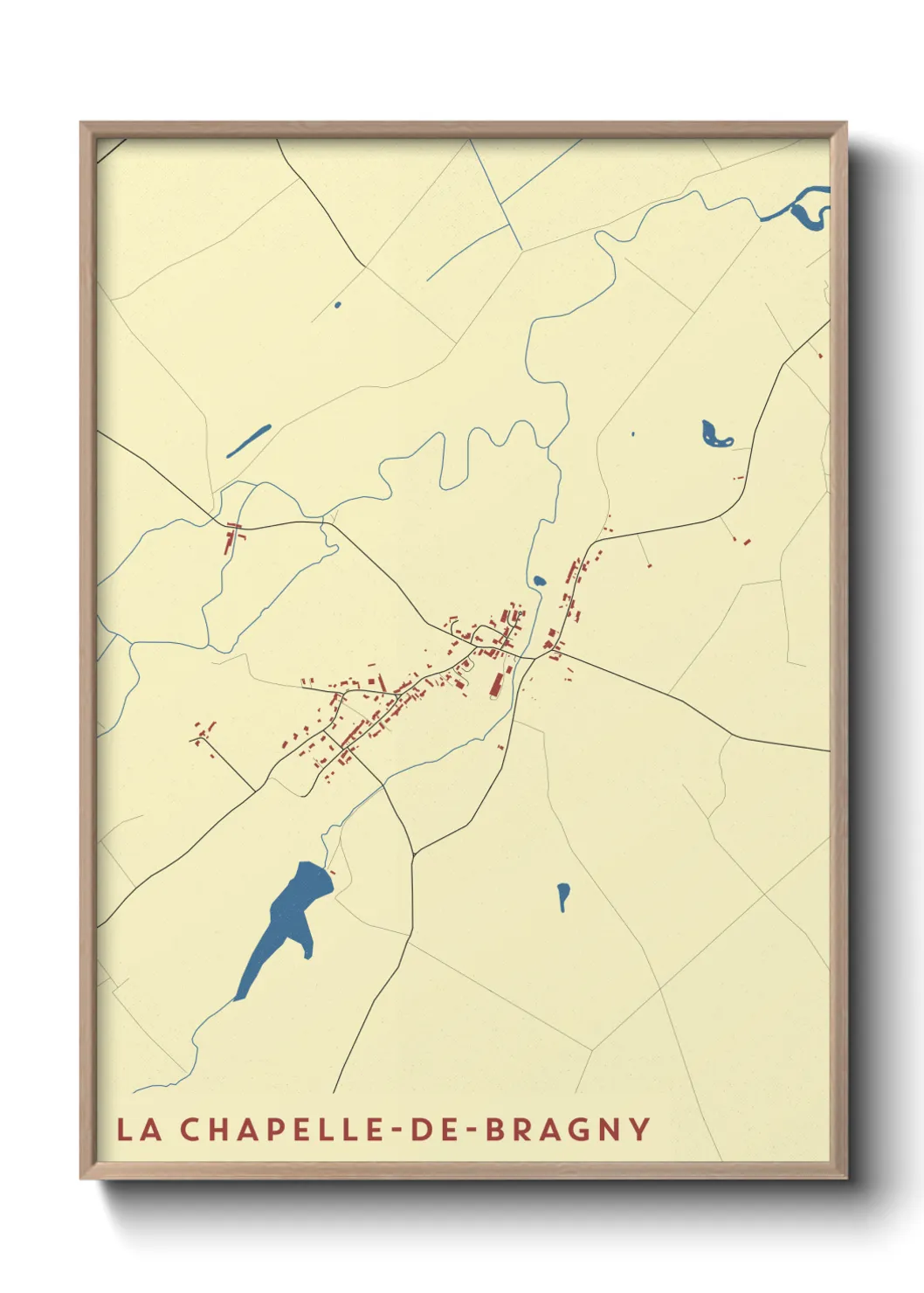 Un poster carteLa Chapelle-de-Bragny