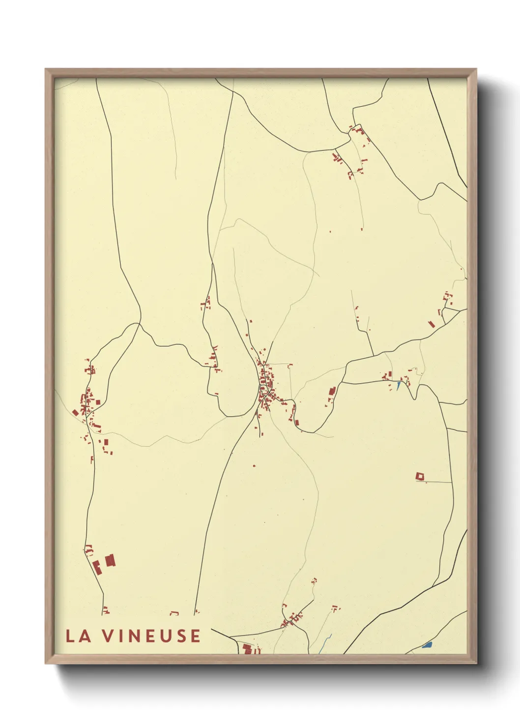 Une affiche de carte sur La Vineuse