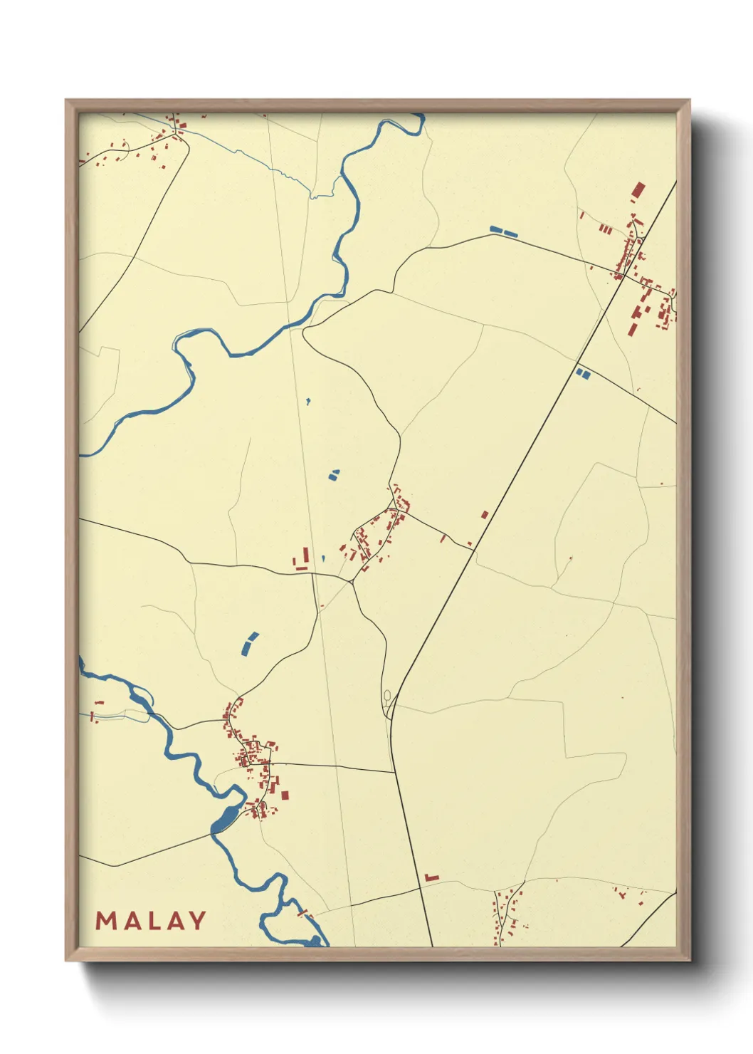 Une affiche de carte sur Malay