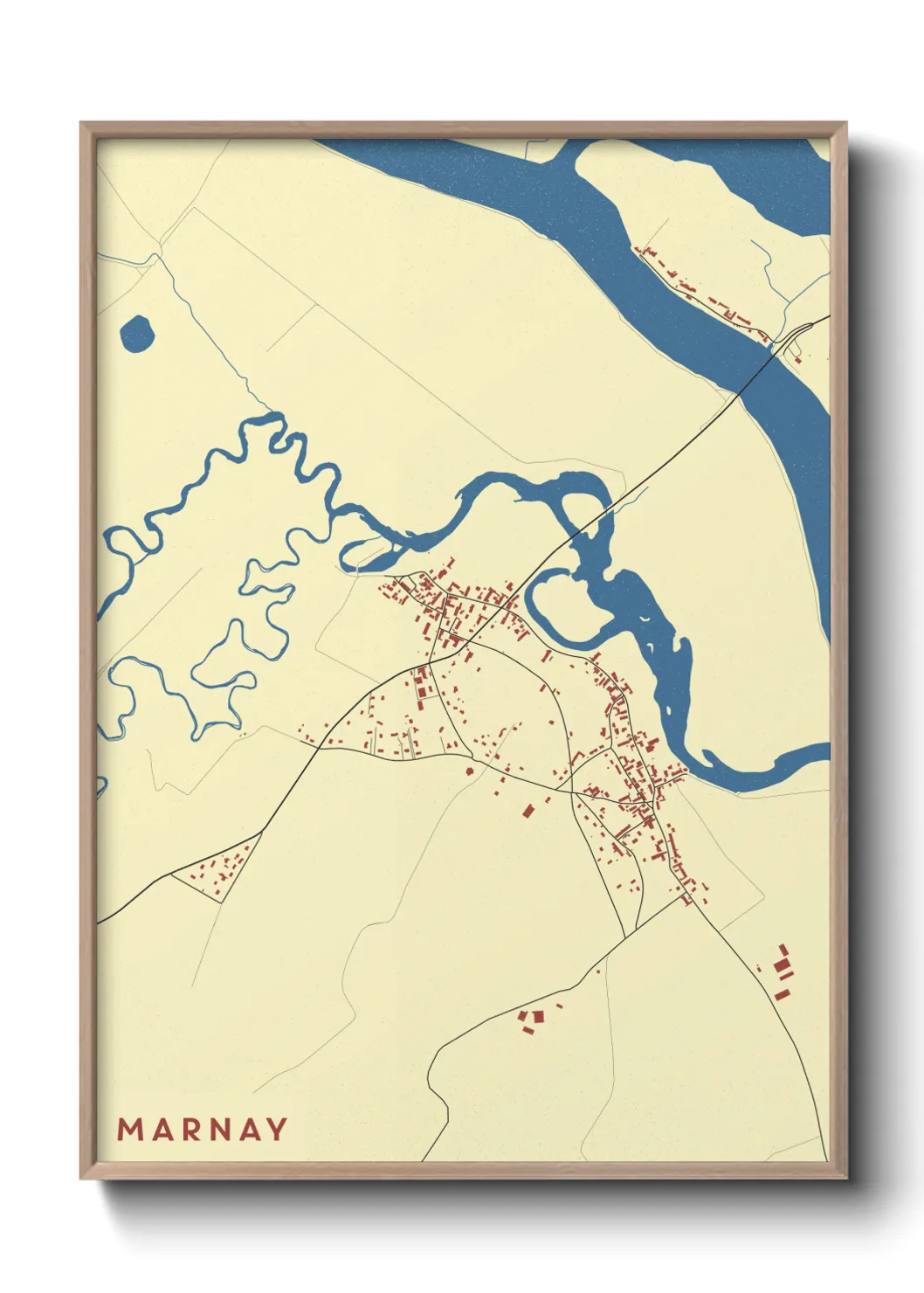 Une affiche de carte sur Marnay
