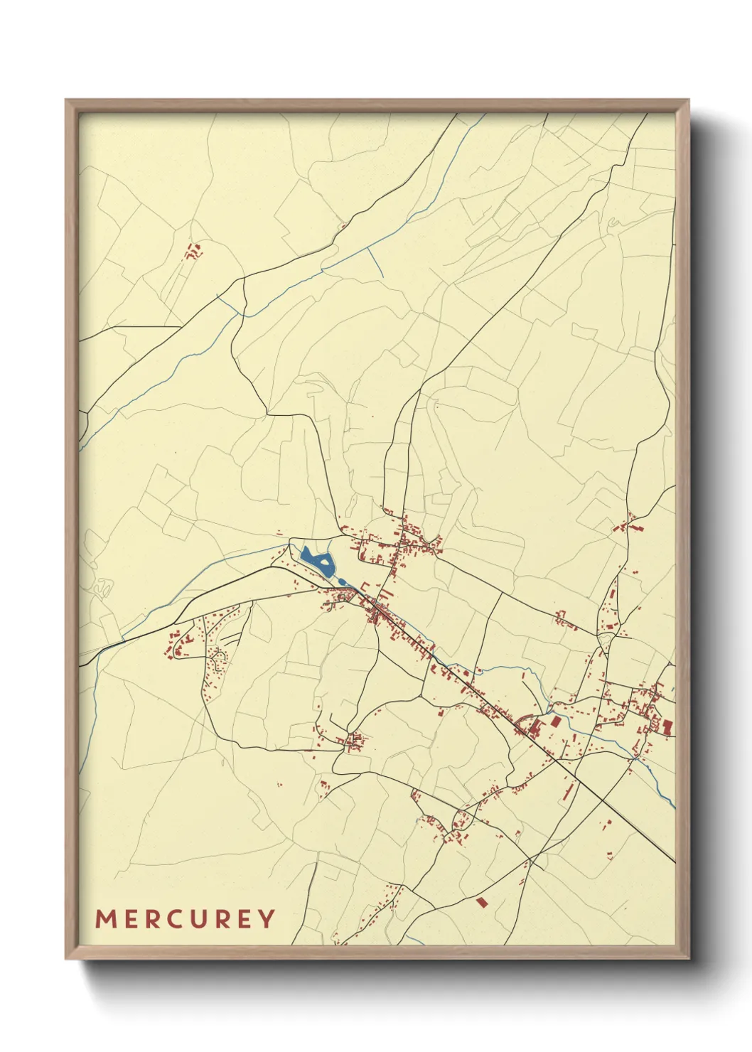 Une affiche de carte sur Mercurey
