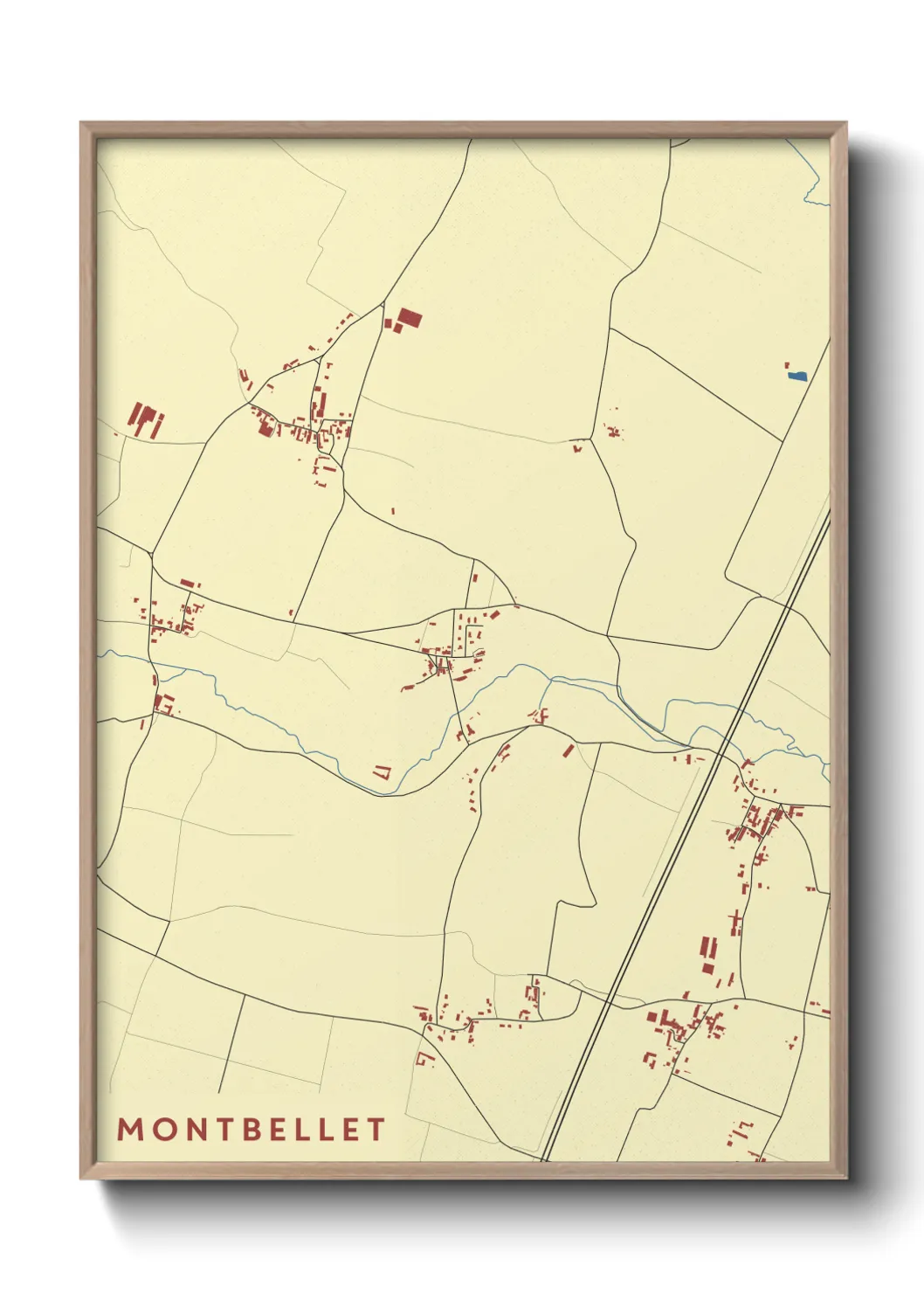 Une affiche de carte sur Montbellet