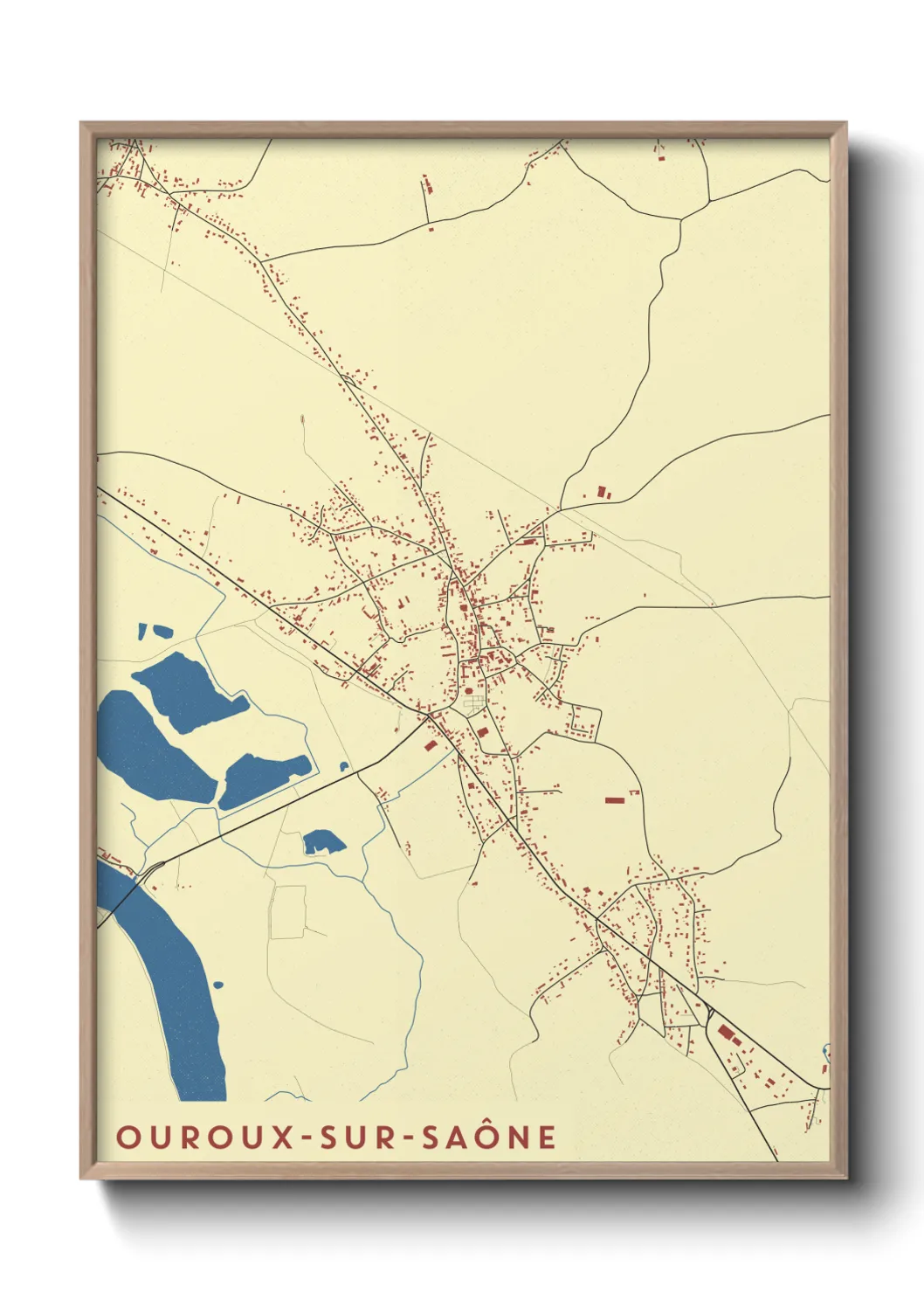 Un poster carteOuroux-sur-Saône