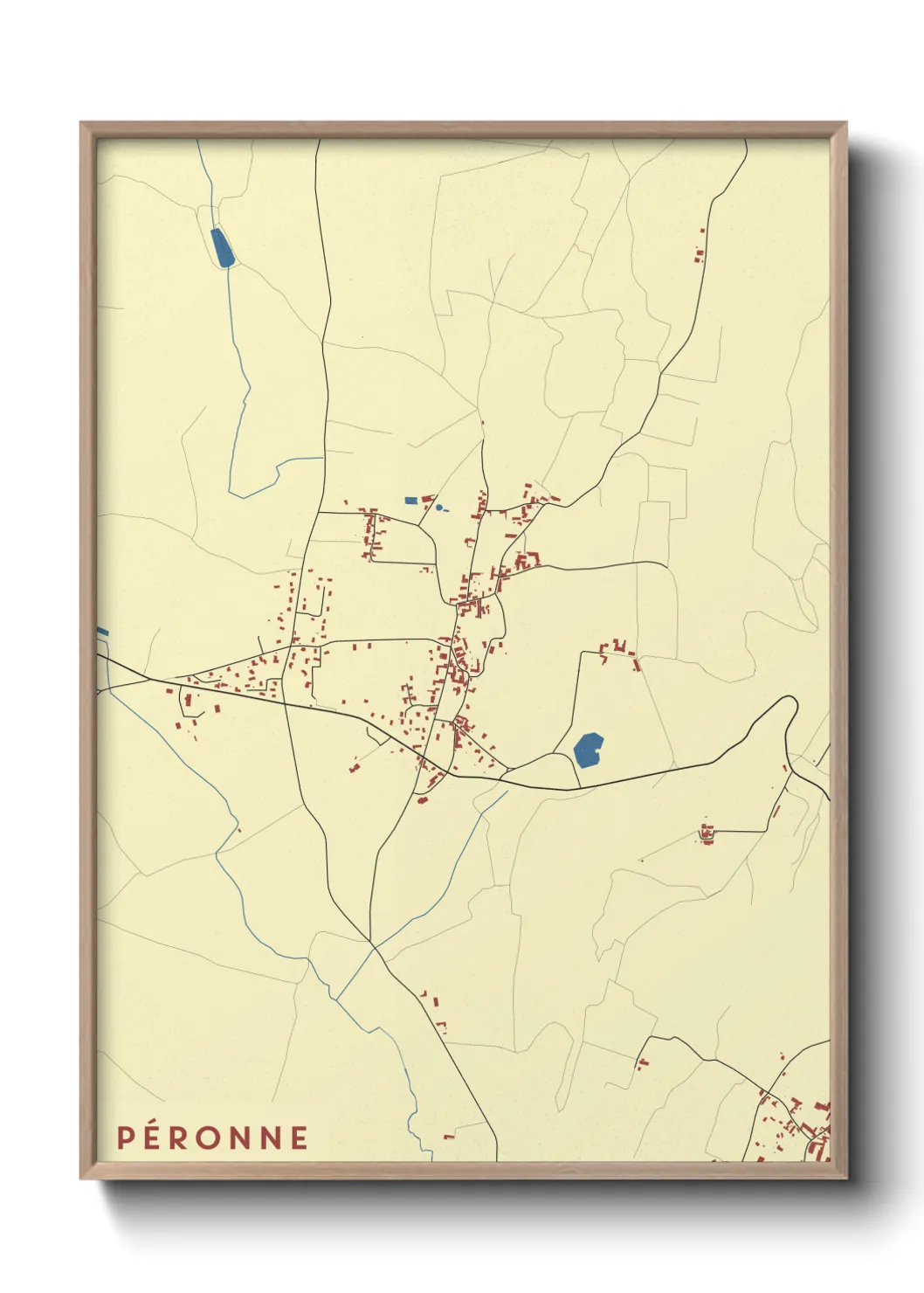 Une affiche de carte sur Péronne