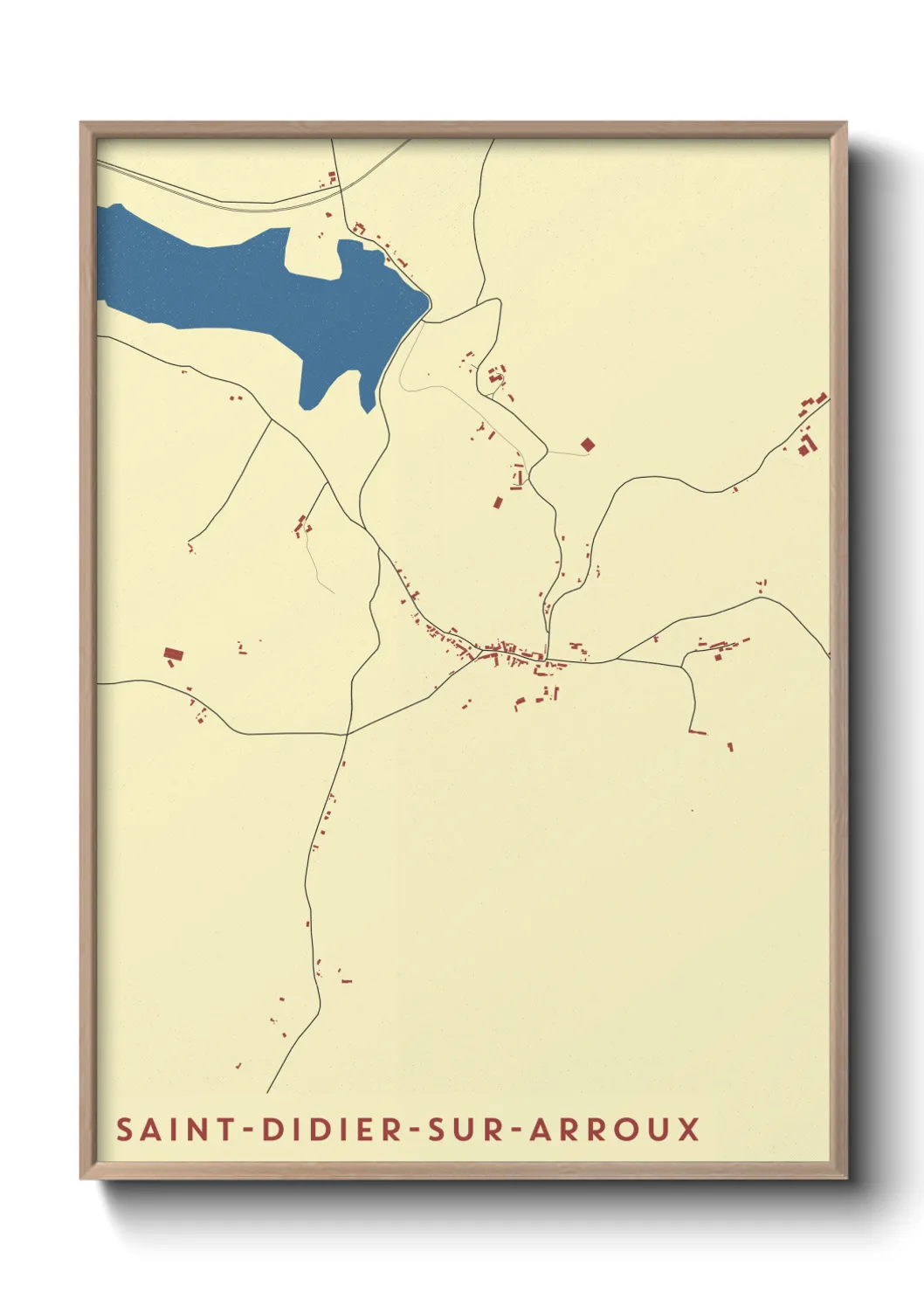 Une affiche de carte sur Saint-Didier-sur-Arroux