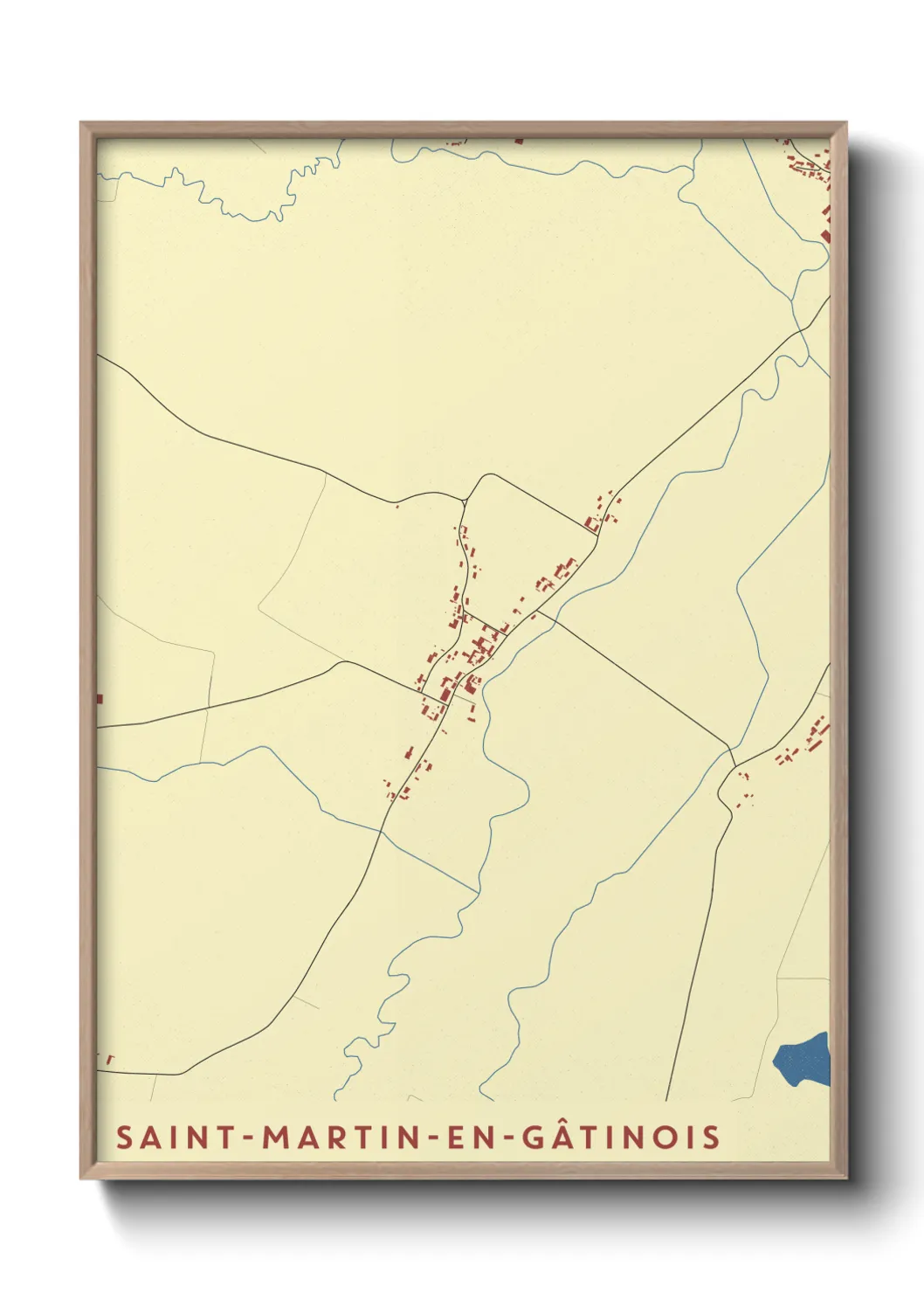 Un poster carteSaint-Martin-en-Gâtinois