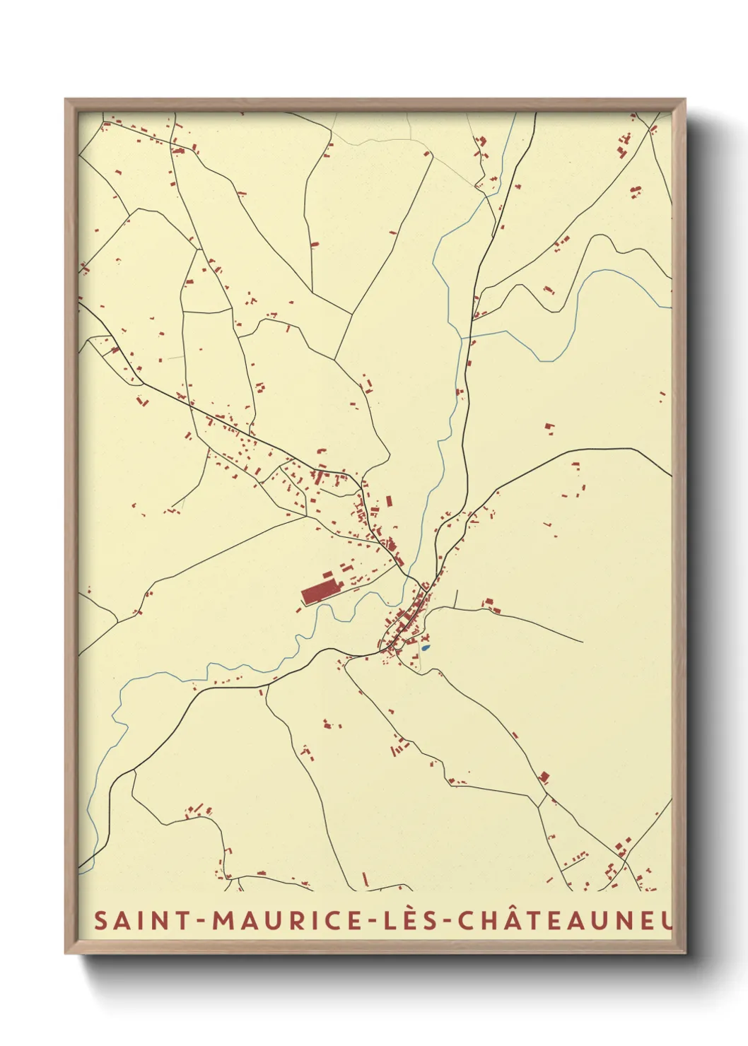 Un poster carteSaint-Maurice-lès-Châteauneuf