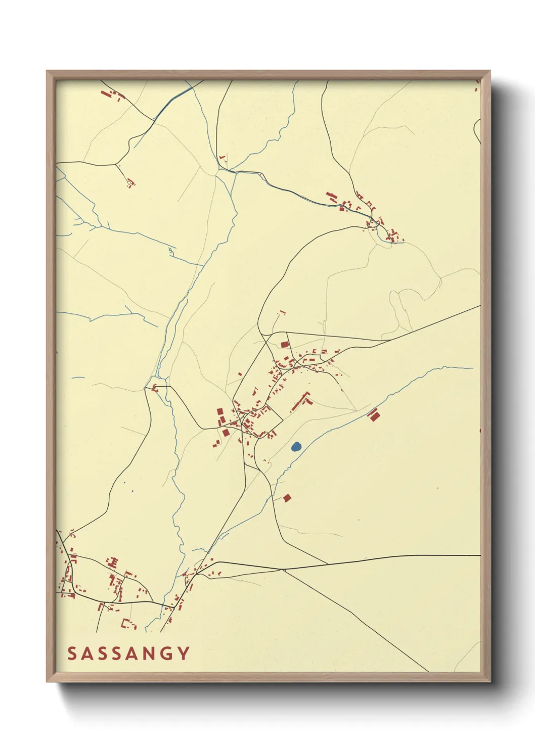 Une affiche de carte sur Sassangy