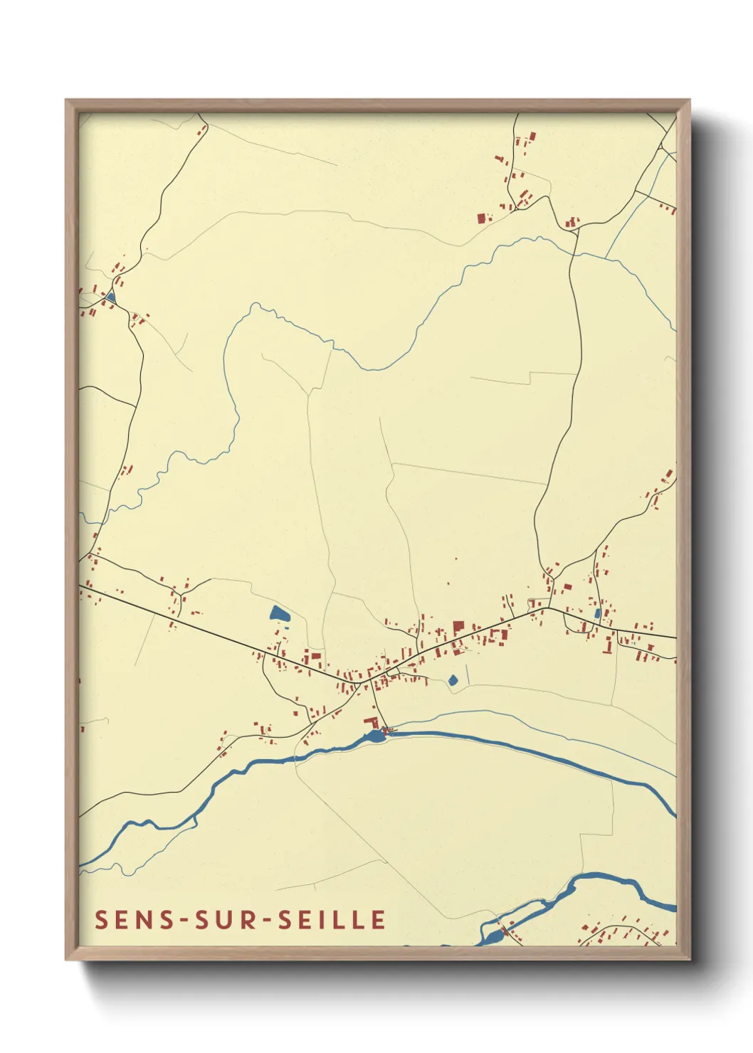 Un poster carteSens-sur-Seille