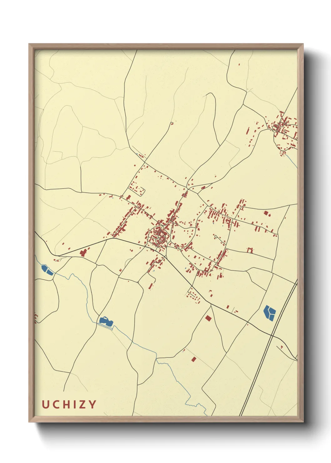 Une affiche de carte sur Uchizy