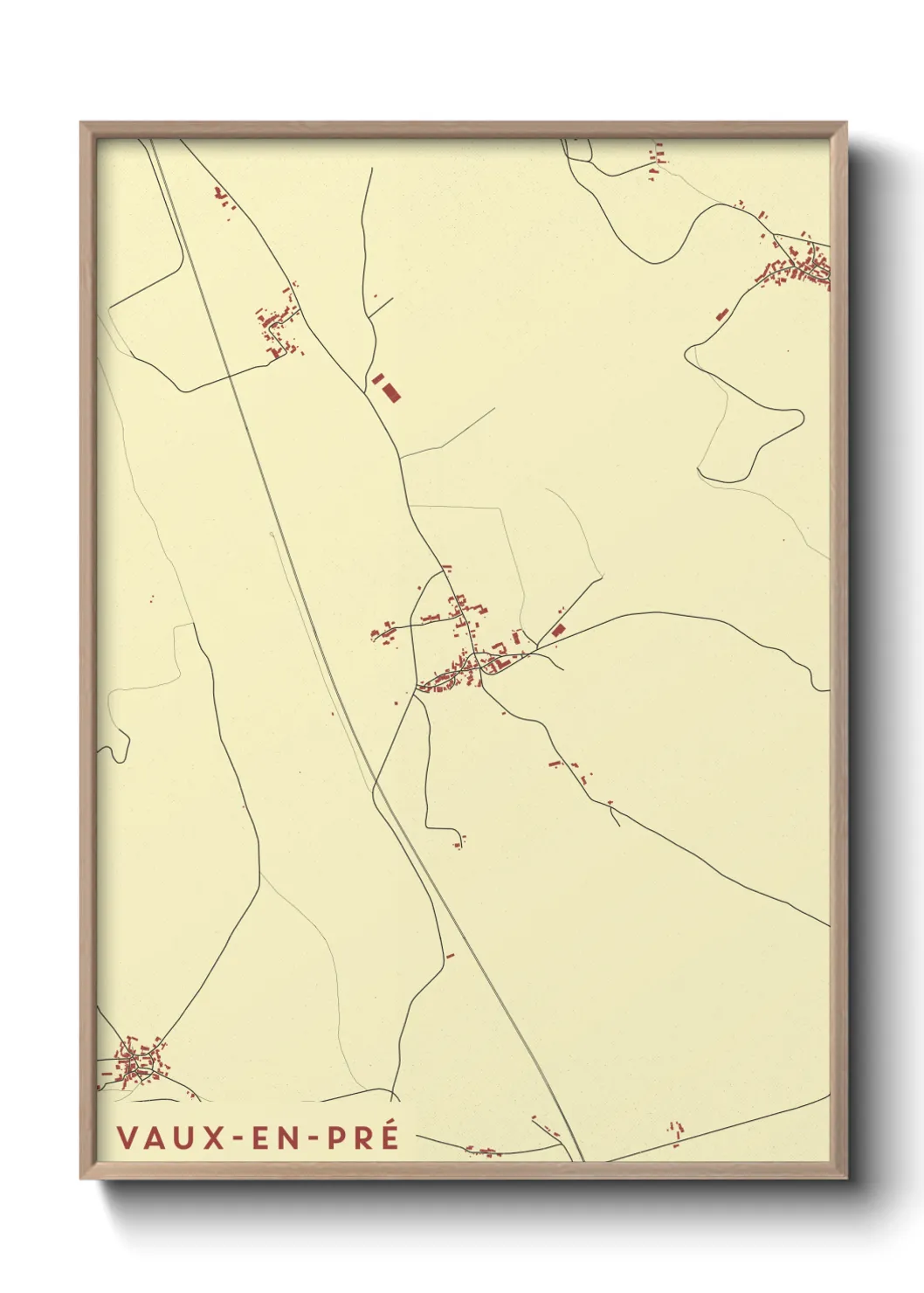 Un poster carteVaux-en-Pré