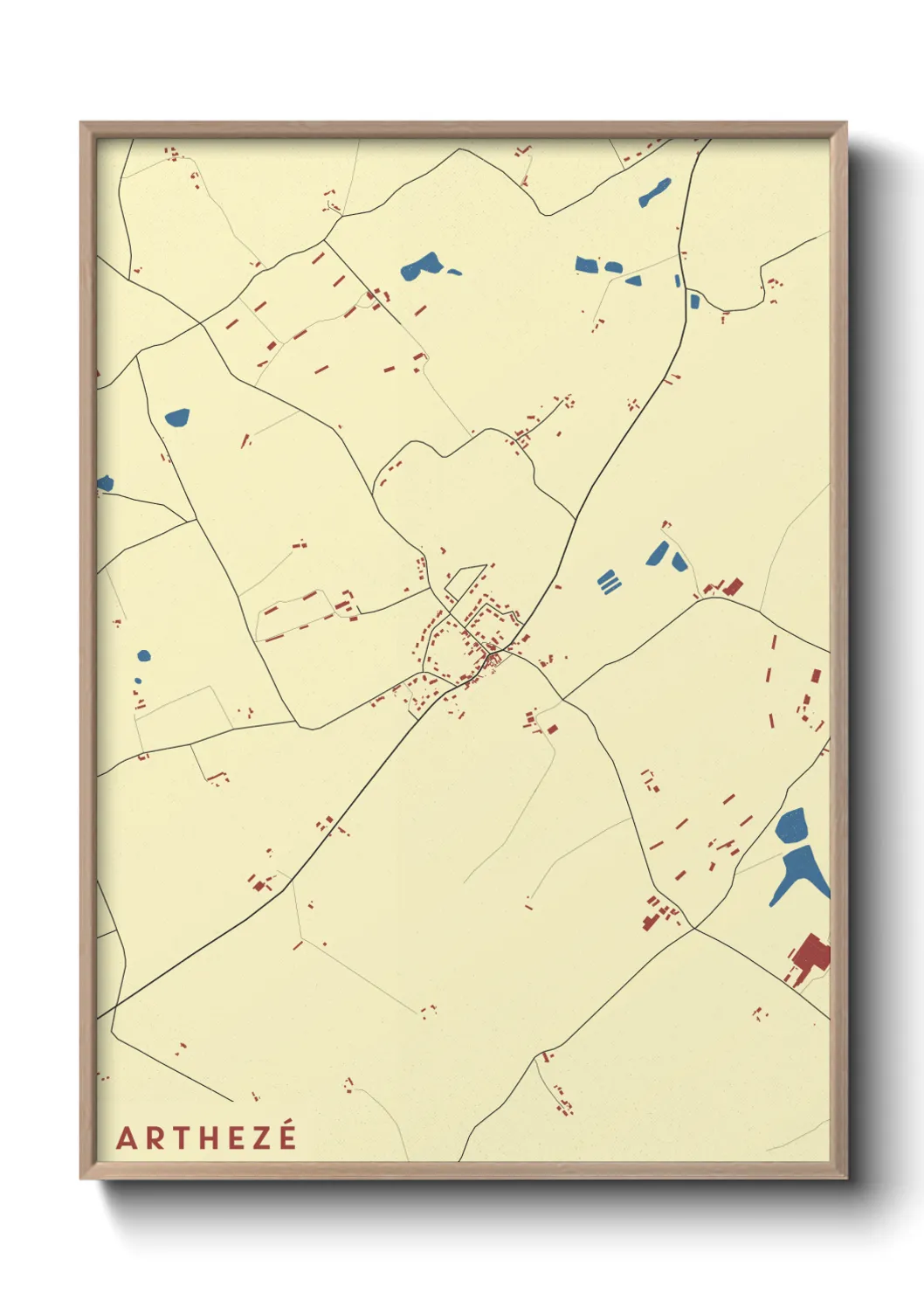 Une affiche de carte sur Arthezé