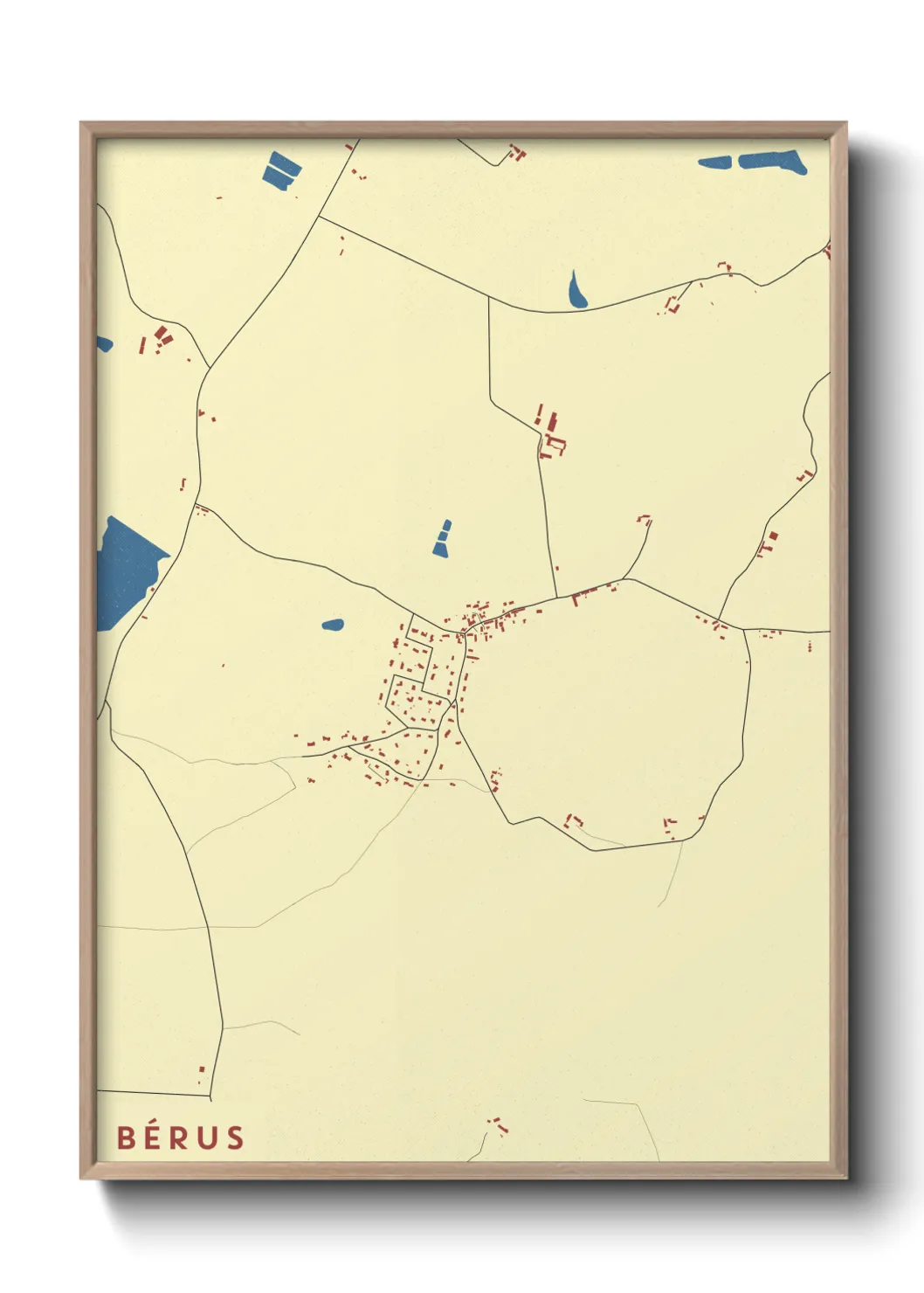 Une affiche de carte sur Bérus