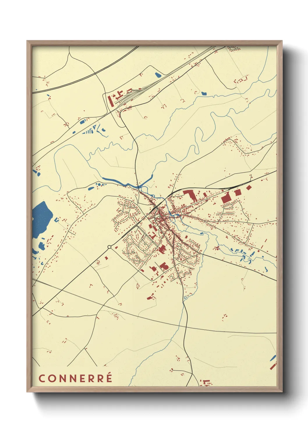 Une affiche de carte sur Connerré