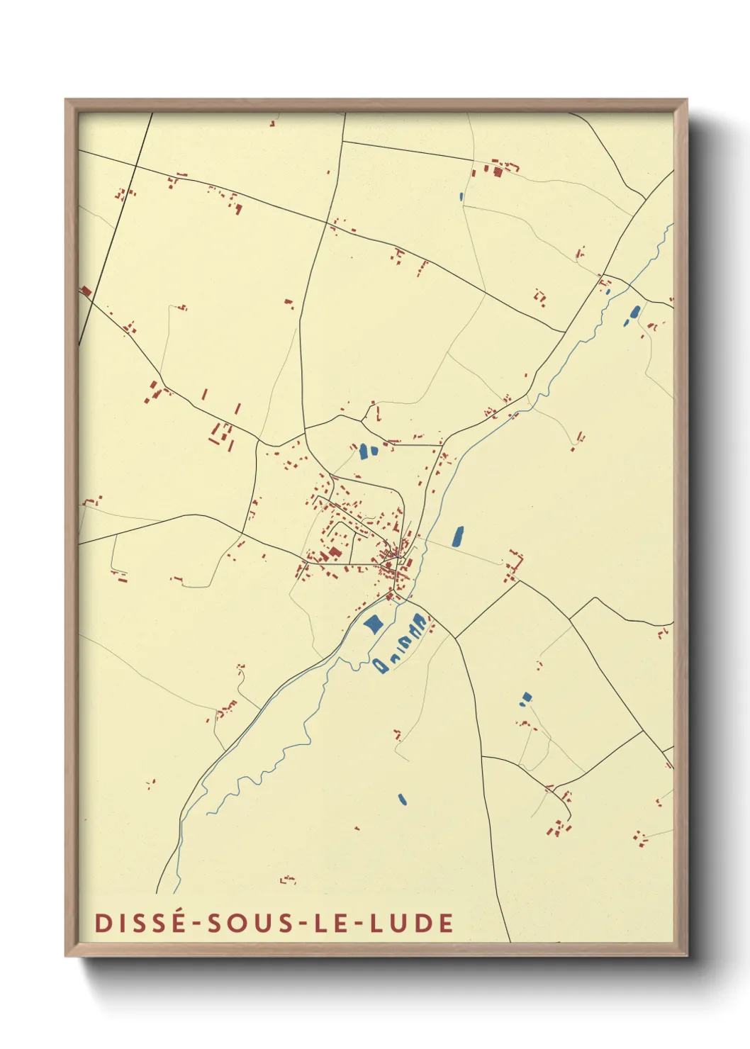 Un poster carteDissé-sous-le-Lude