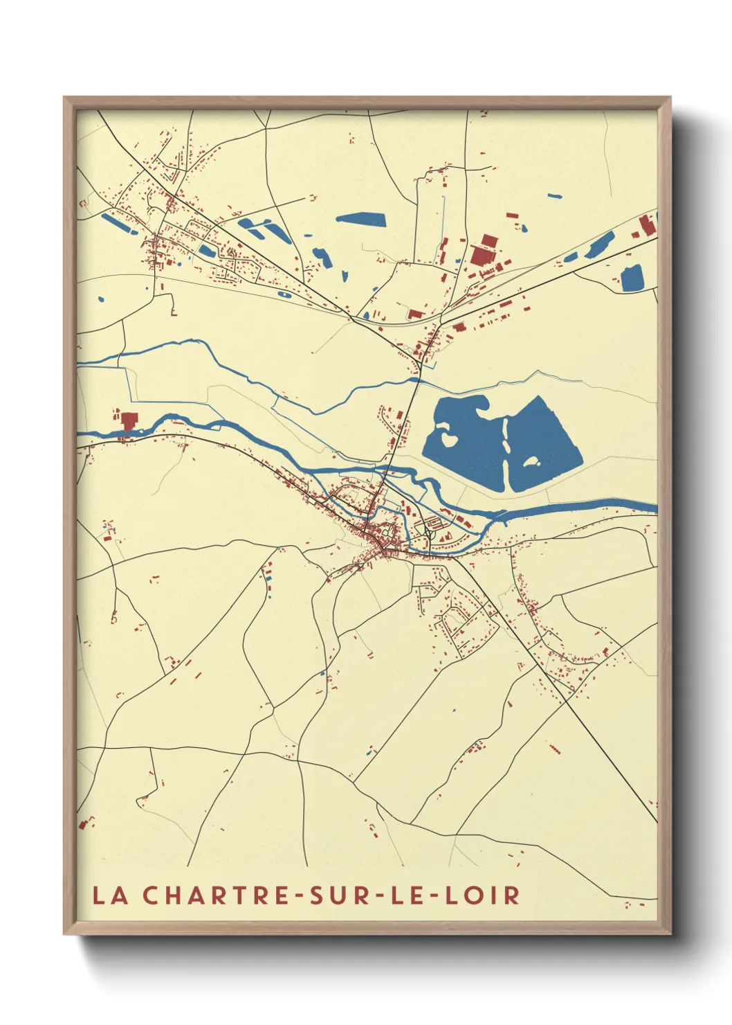 Une affiche de carte sur La Chartre-sur-le-Loir