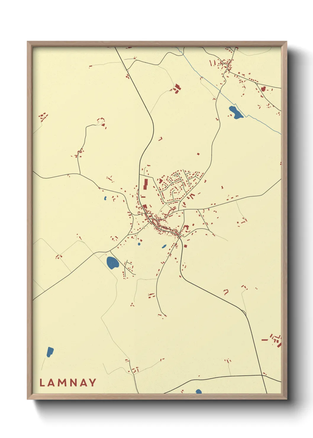 Une affiche de carte sur Lamnay