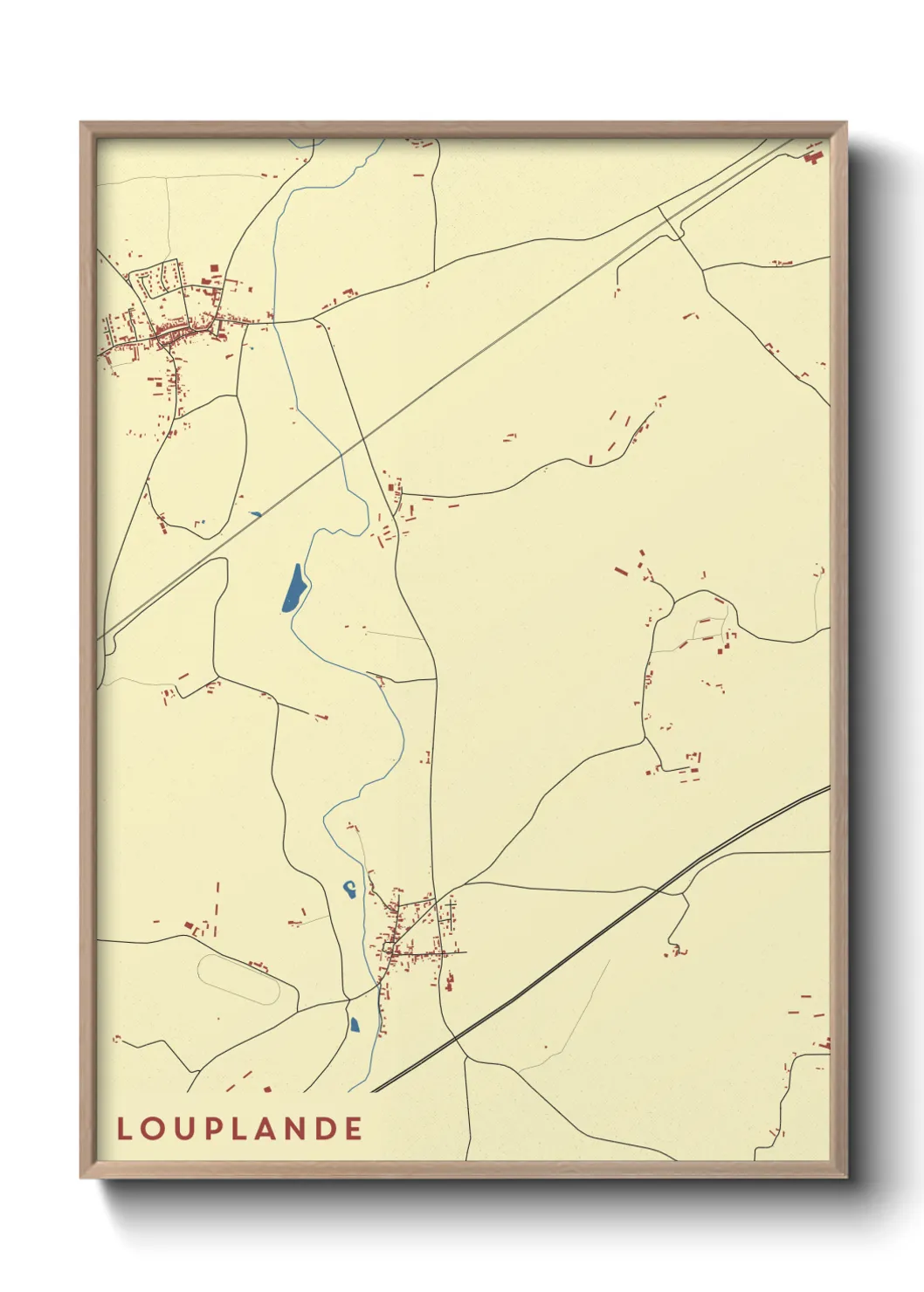 Une affiche de carte sur Louplande