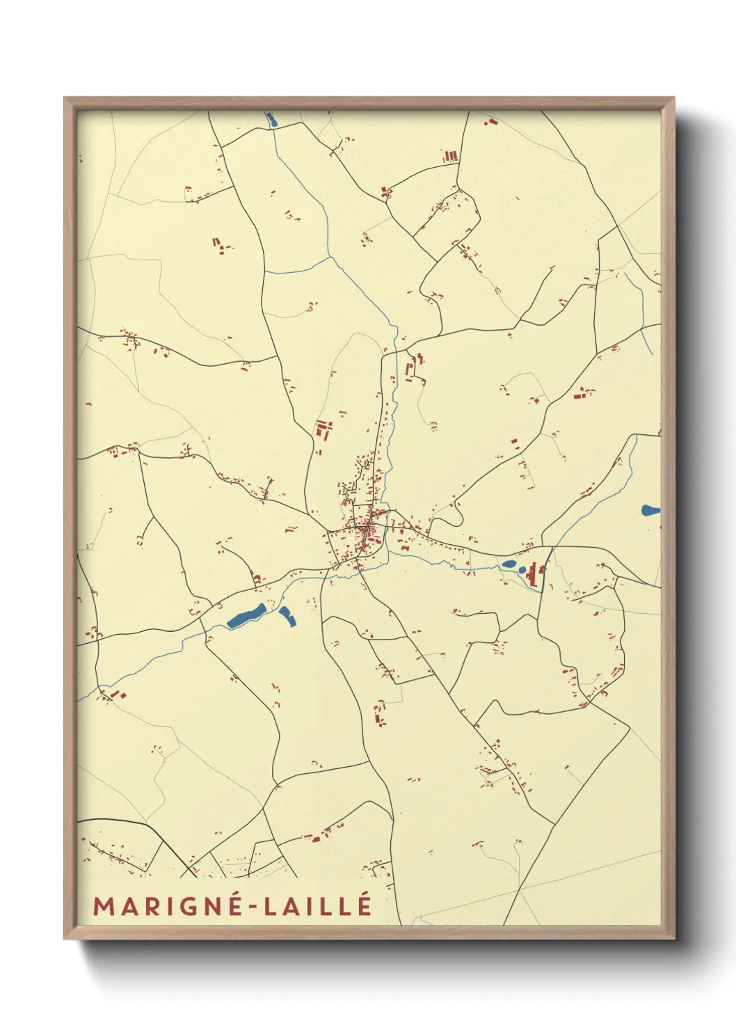 Un poster carteMarigné-Laillé