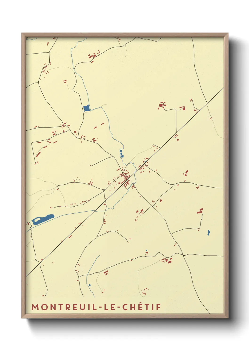 Un poster carteMontreuil-le-Chétif