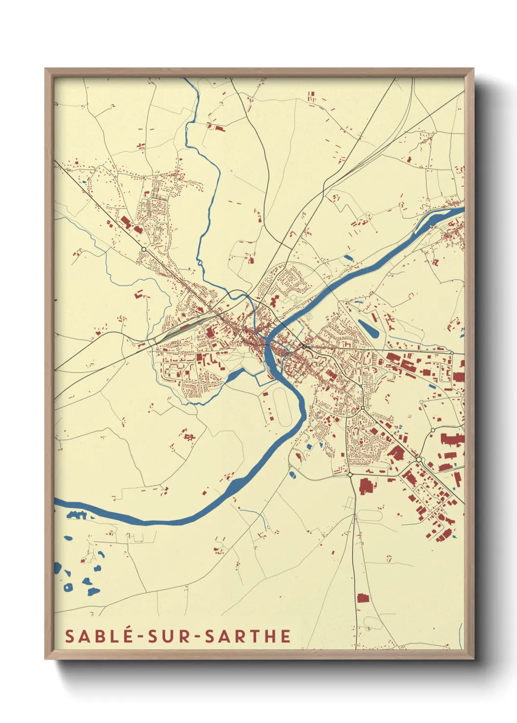 Un poster carteSablé-sur-Sarthe