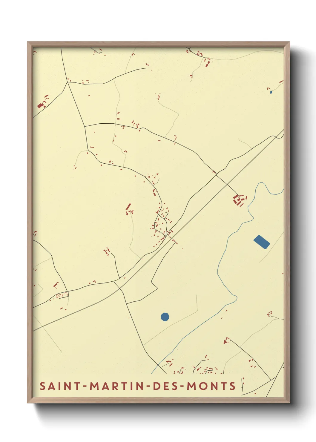 Un poster carteSaint-Martin-des-Monts