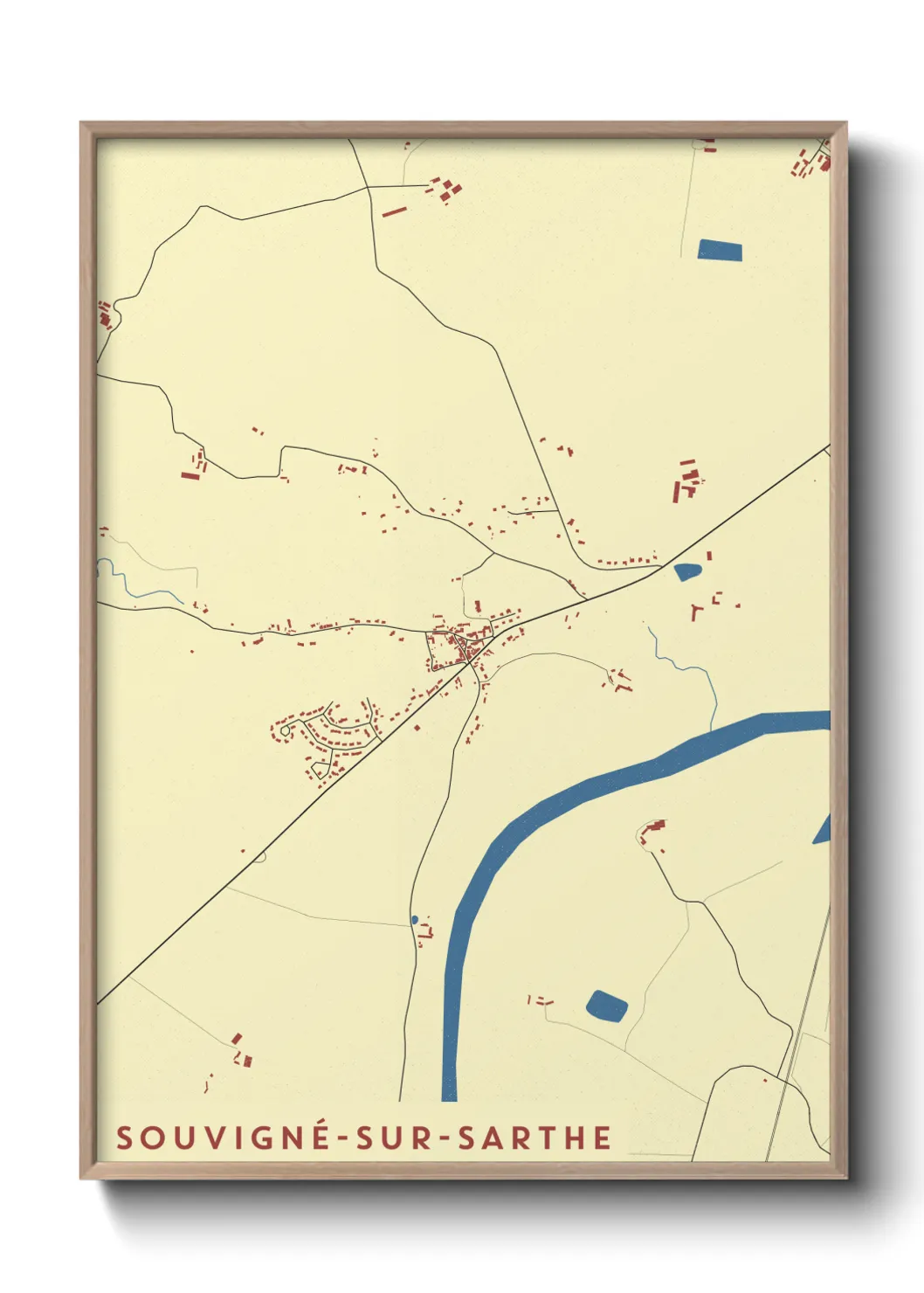 Un poster carteSouvigné-sur-Sarthe