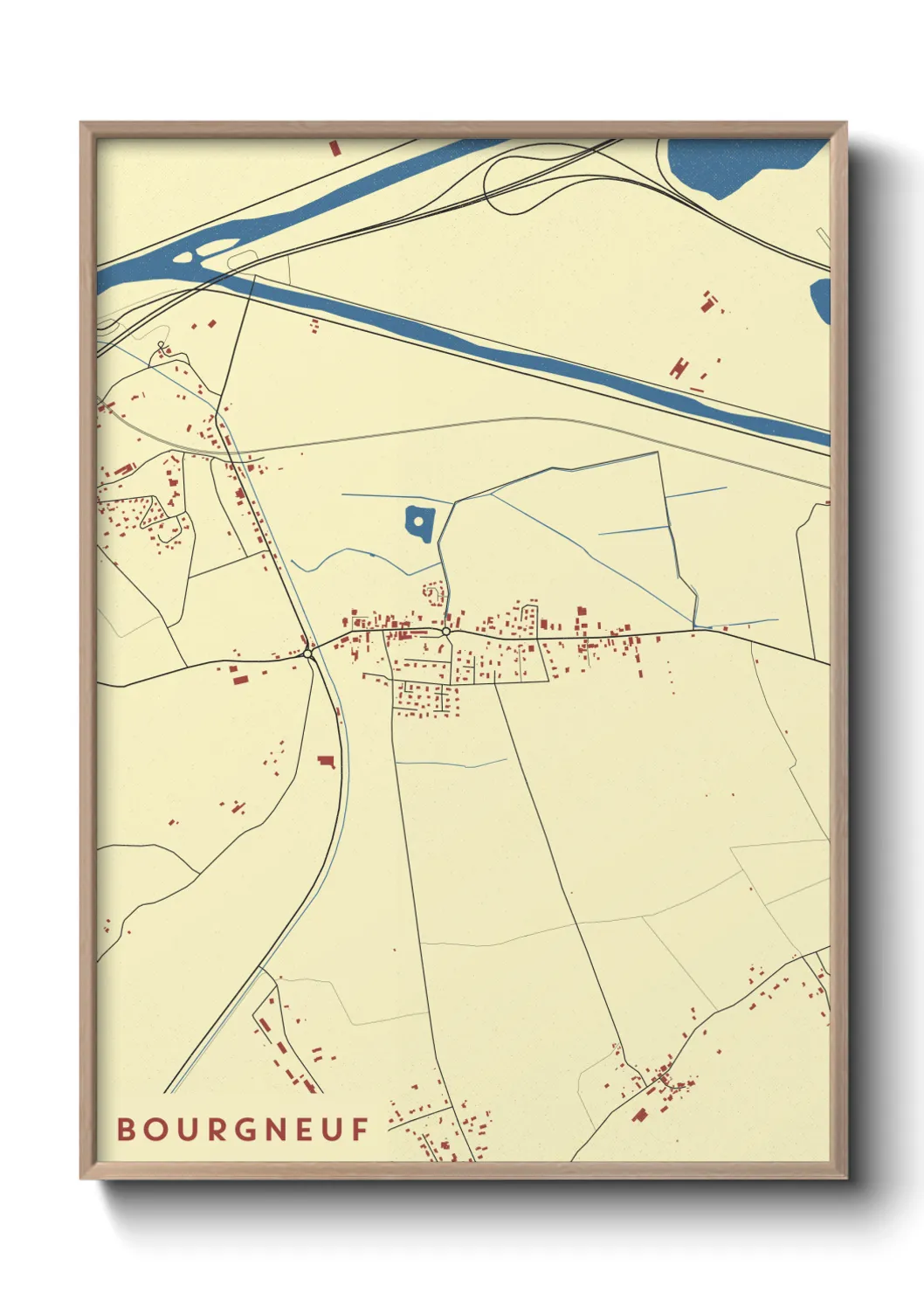 Un poster carteBourgneuf