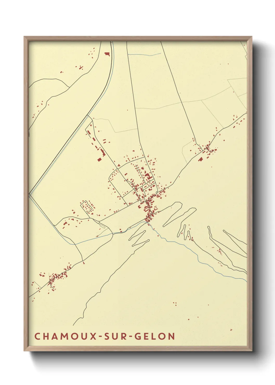 Une affiche de carte sur Chamoux-sur-Gelon