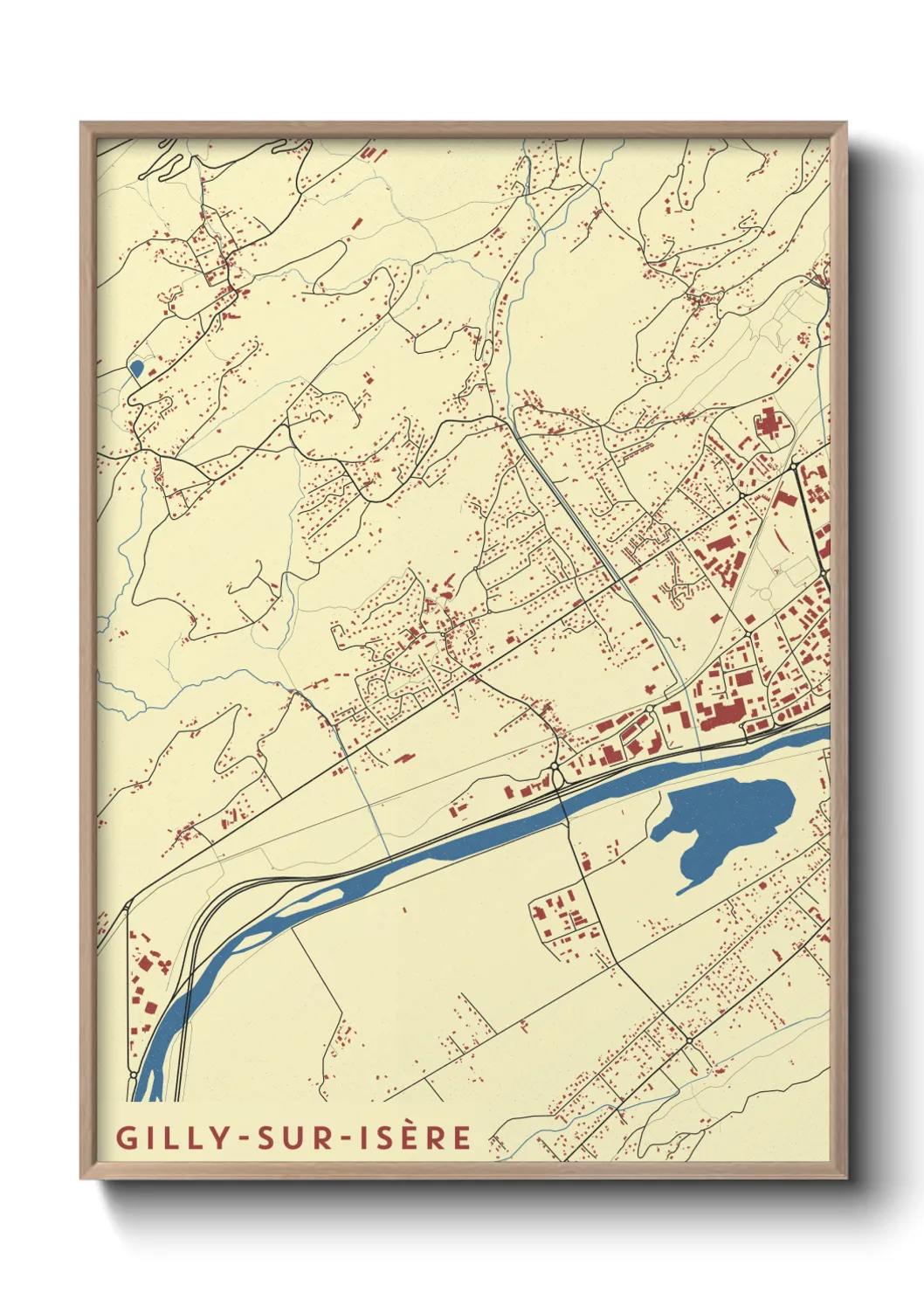 Un poster carteGilly-sur-Isère